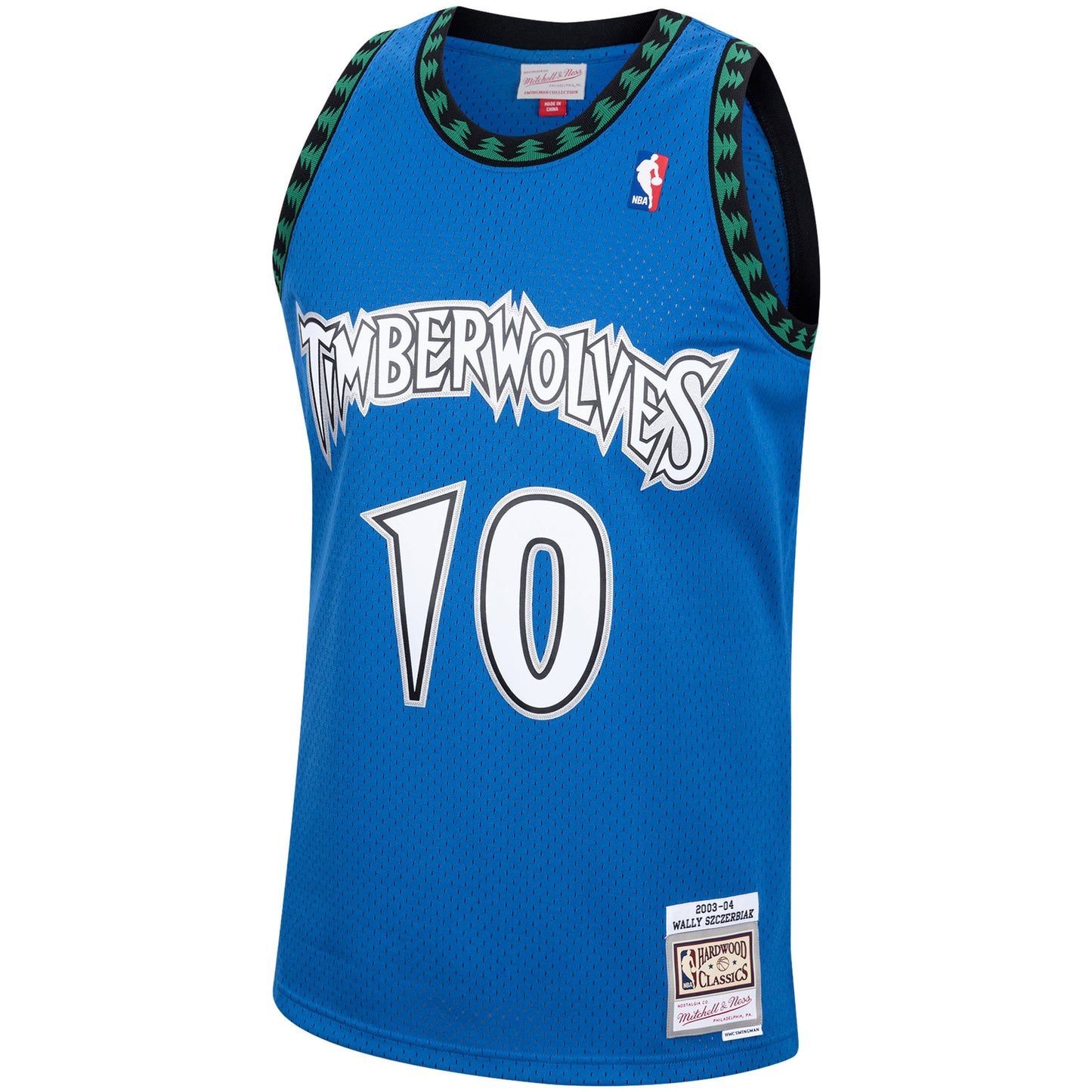 Men's Minnesota Timberwolves Wally Szczerbiak Mitchell & Ness Blue 2003/04 Hardwood Classics Swingman Jersey