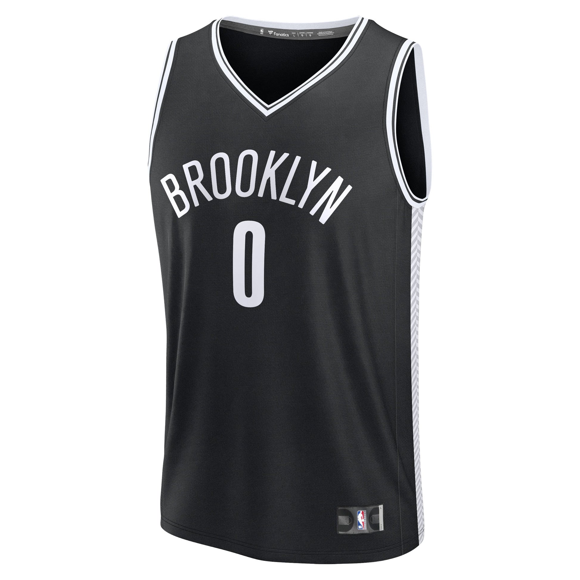 Men's Brooklyn Nets Mikel Brown Jr. Fanatics Black 2026 NBA Draft First Round Pick Fast Break Jersey - Icon Edition
