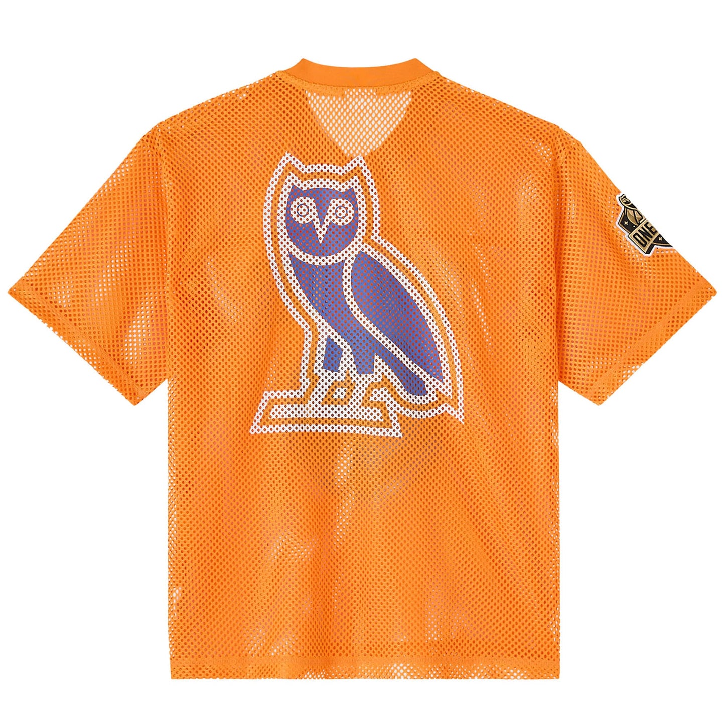 Men's New York Knicks  OVO x NBA Orange Mesh Football Fashion Jersey