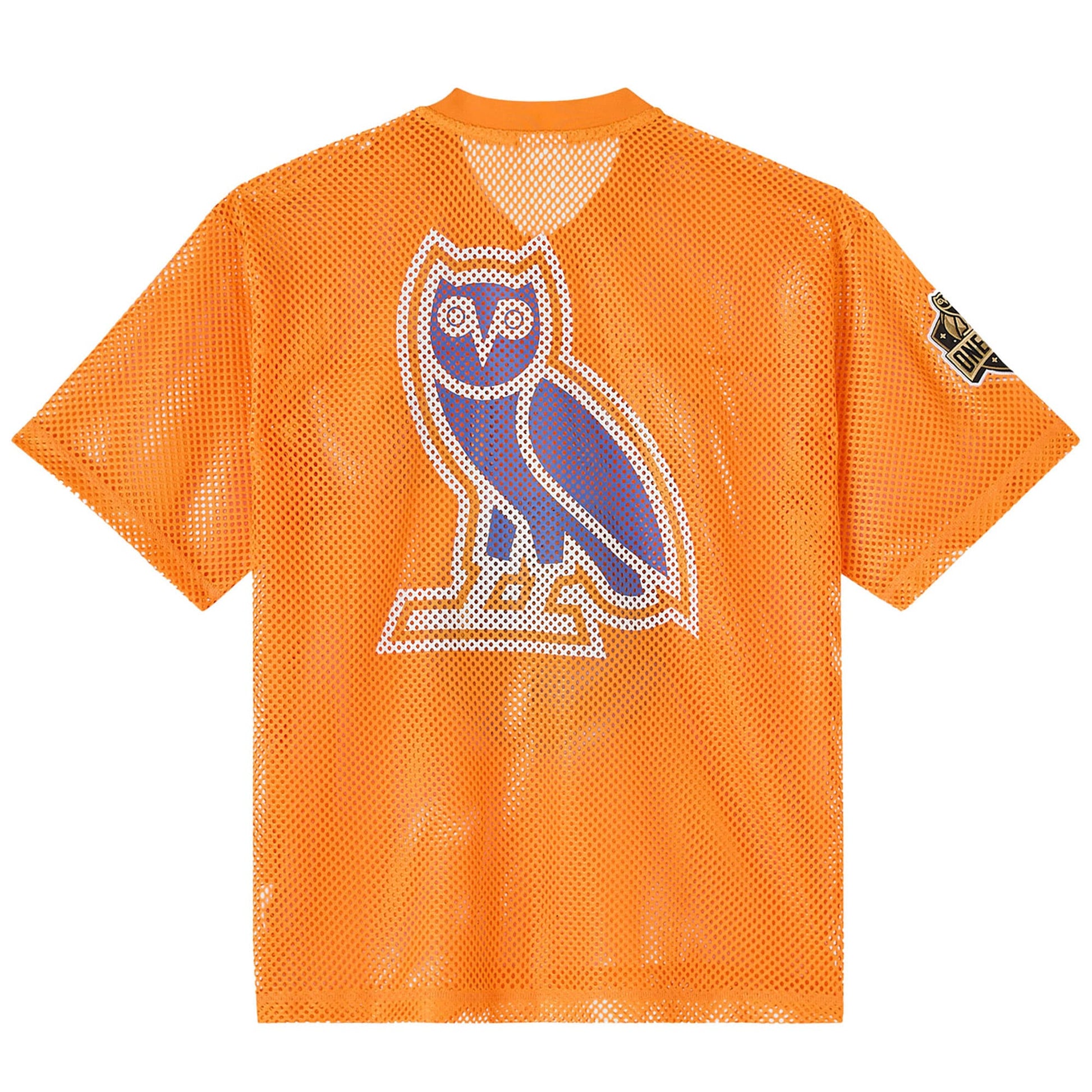 Men's New York Knicks  OVO x NBA Orange Mesh Football Fashion Jersey