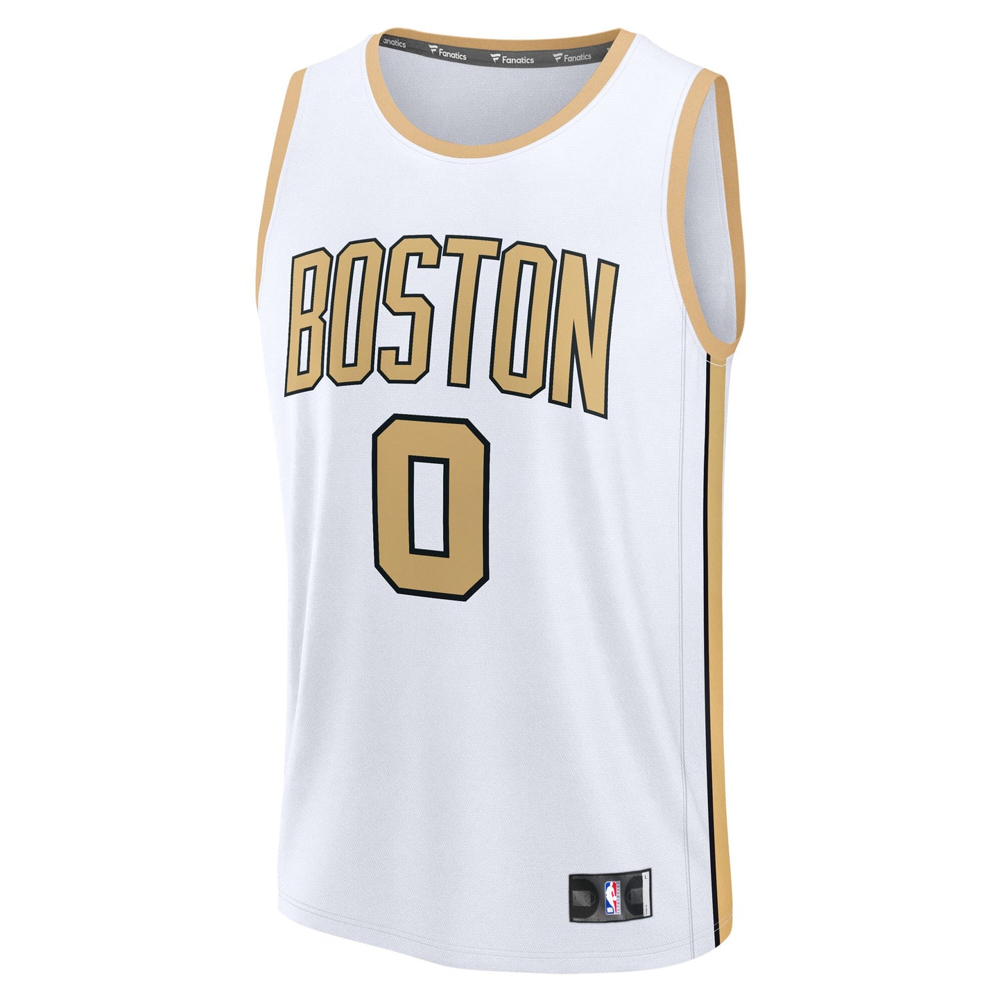 Youth Boston Celtics Jayson Tatum Fanatics White 2025/26 City Edition Fast Break Jersey