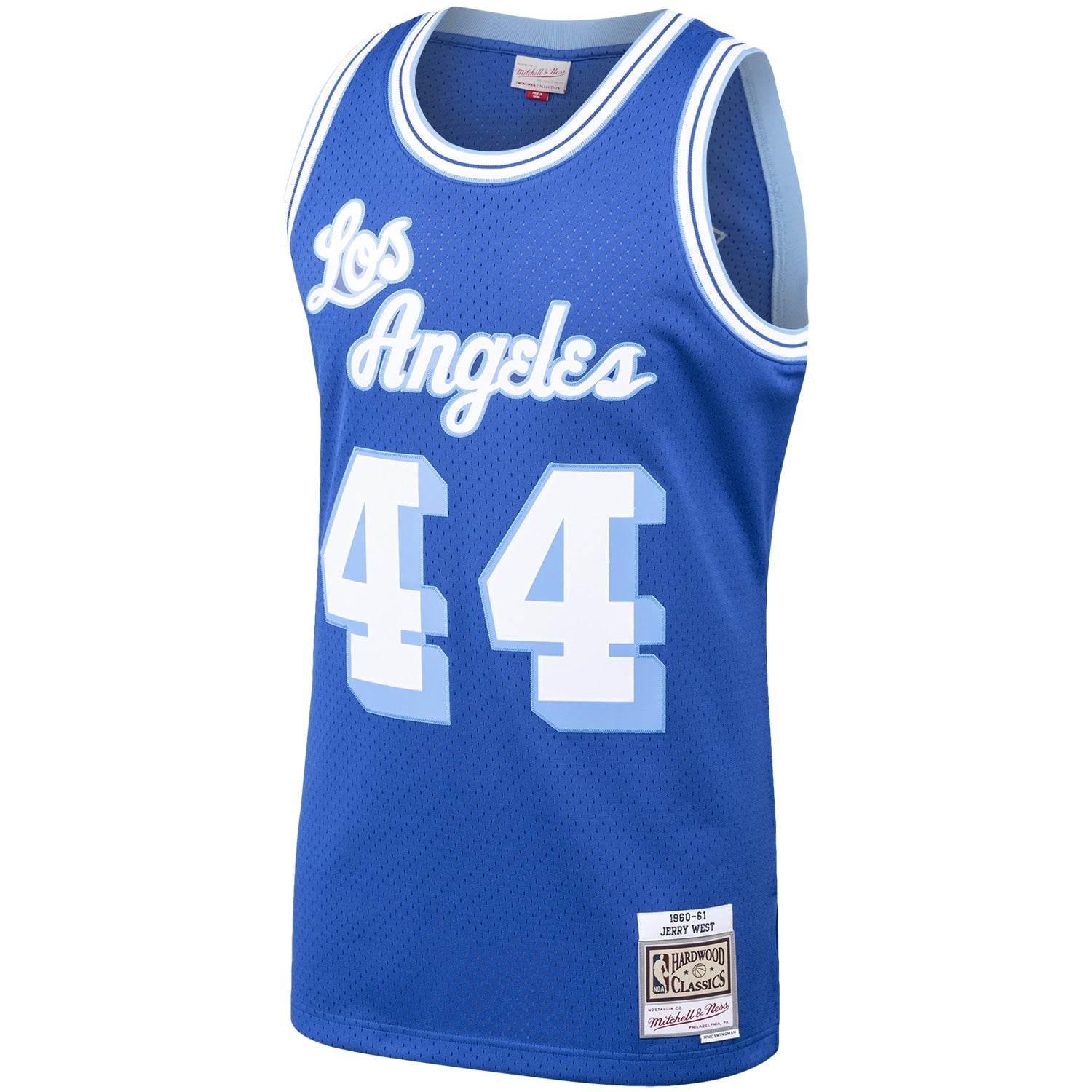 Men's Los Angeles Lakers Jerry West Mitchell & Ness Royal Hardwood Classics Swingman Jersey