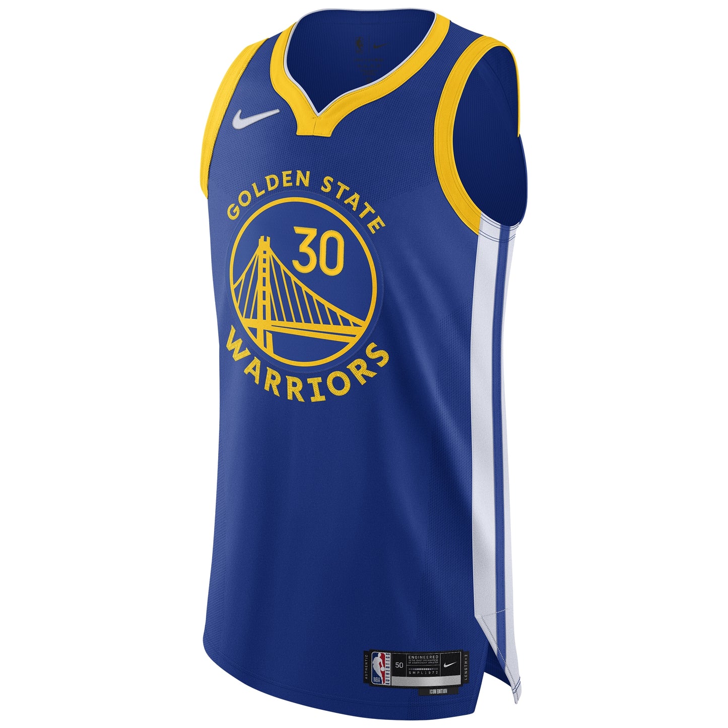 Men's Golden State Warriors Stephen Curry Nike Royal Authentic Jersey - Icon Edition