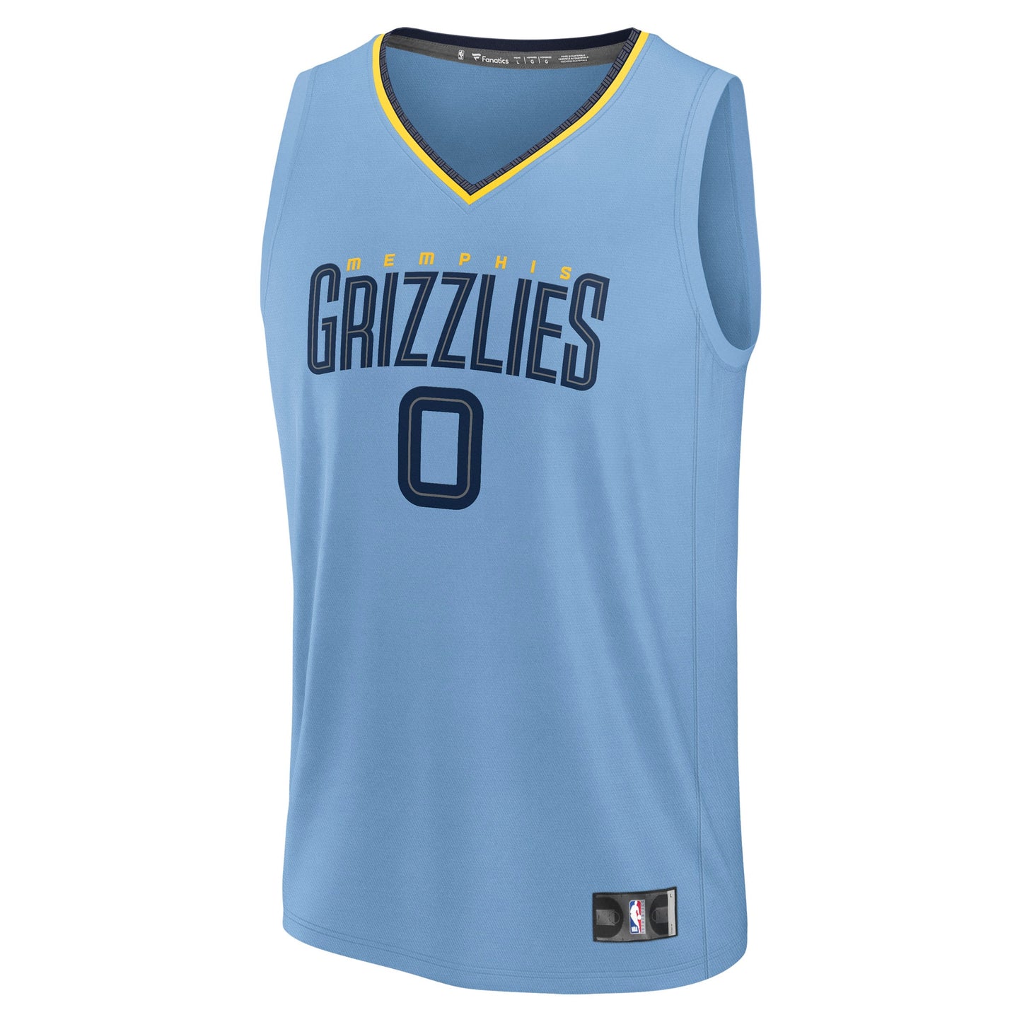 Men's Memphis Grizzlies Jaylen Wells Fanatics Light Blue Fast Break Replica Player Jersey - Statement Edition