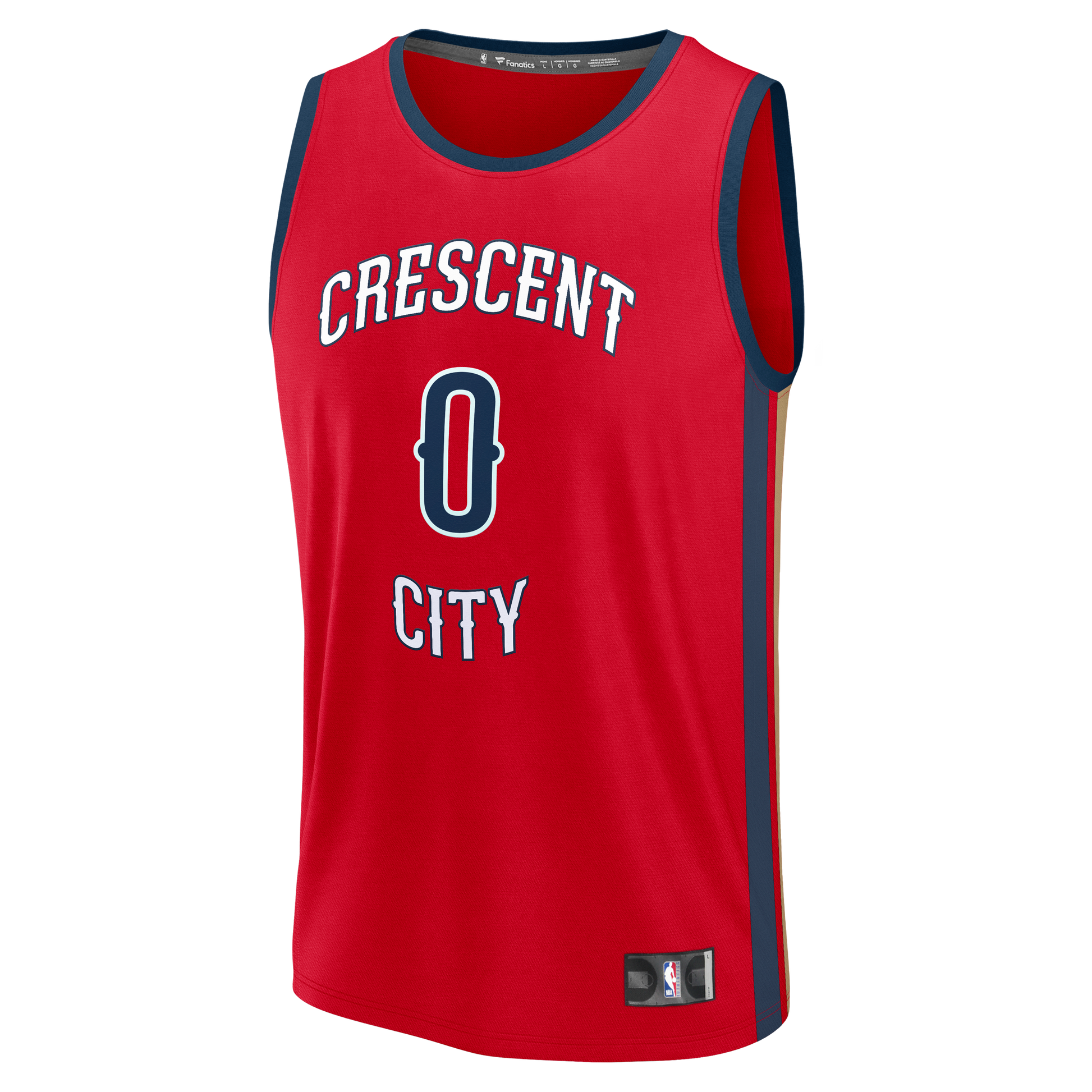 Men's New Orleans Pelicans Jeremiah Fears Fanatics Red Fast Break Replica Player Jersey - Statement Edition