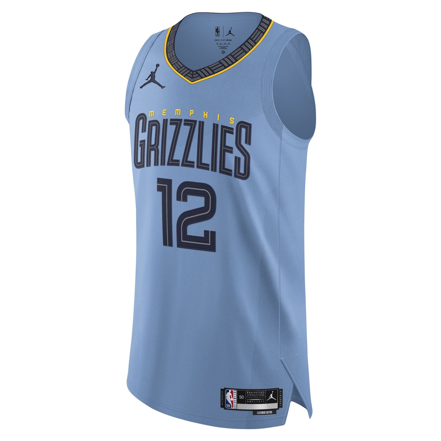 Men's Memphis Grizzlies Ja Morant Jordan Brand Light Blue Authentic Player Jersey - Statement Edition