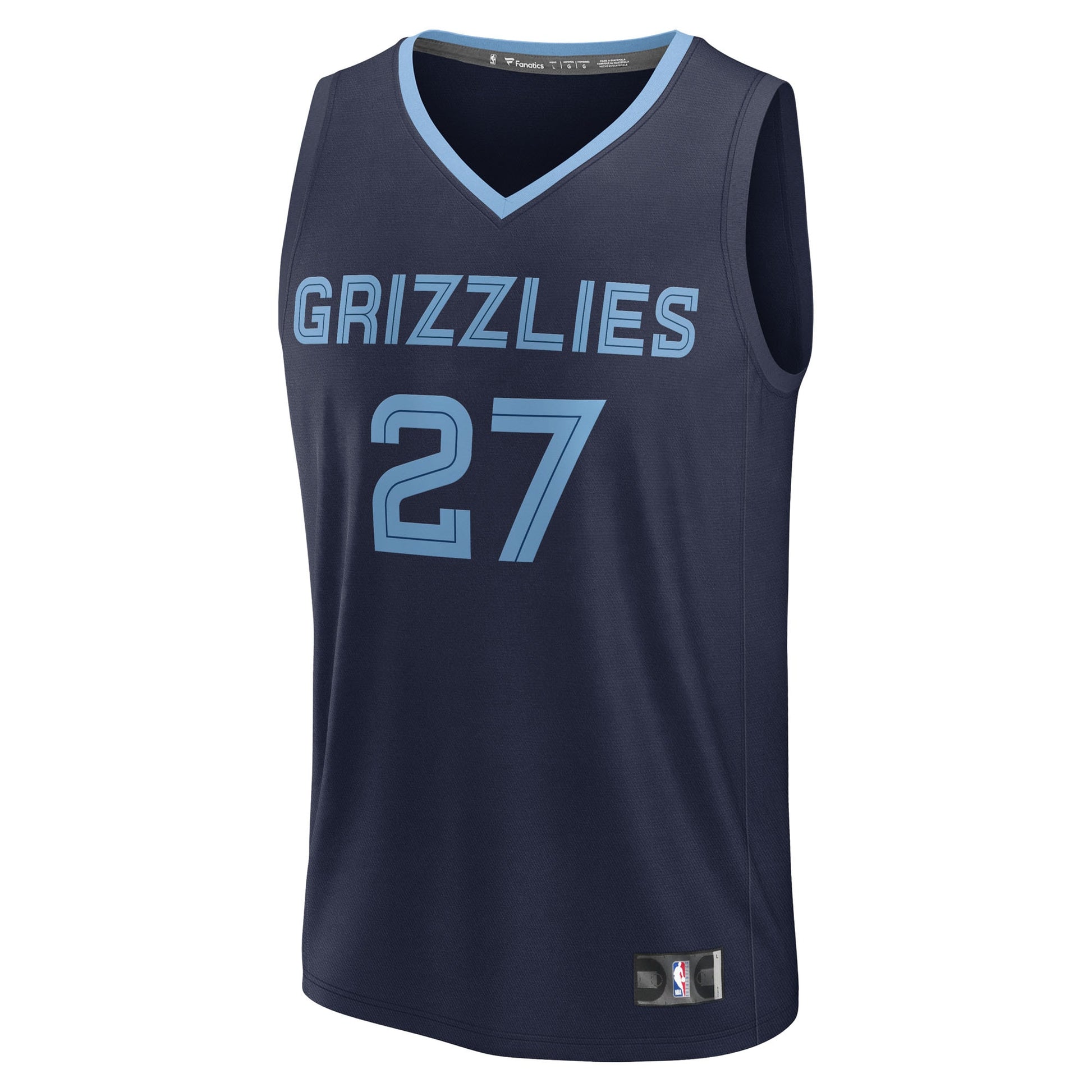Youth Memphis Grizzlies Cameron Boozer Fanatics Navy Fast Break Replica Jersey - Icon Edition
