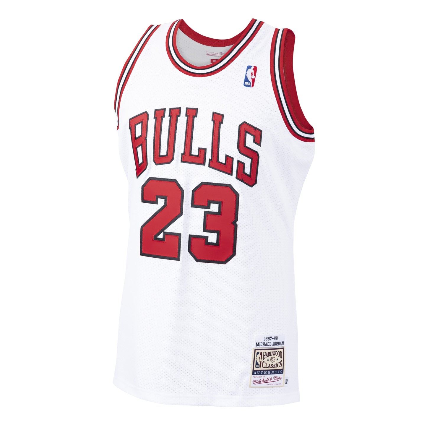 Men's Chicago Bulls Michael Jordan Mitchell & Ness White 1997/98 Hardwood Classics Authentic Jersey