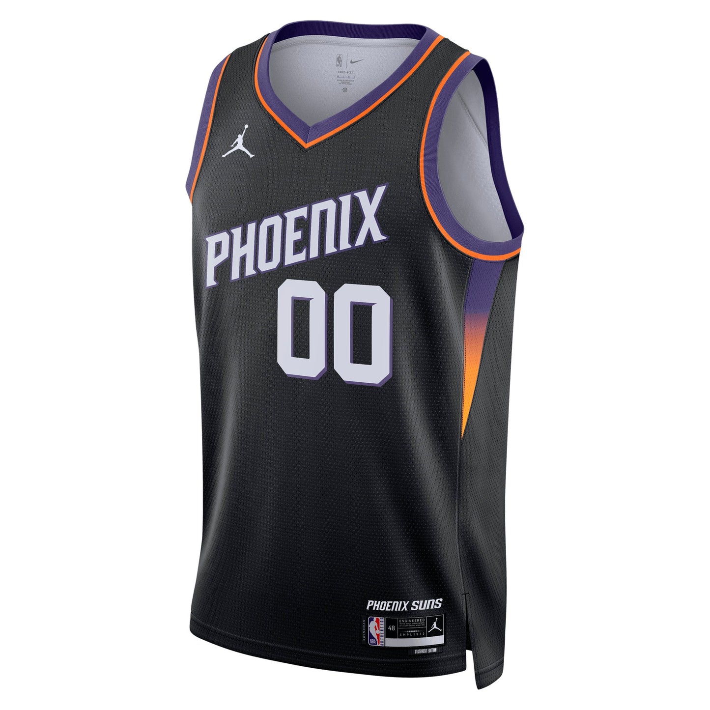 Unisex Phoenix Suns Jordan Brand Black Swingman Custom Jersey - Statement Edition