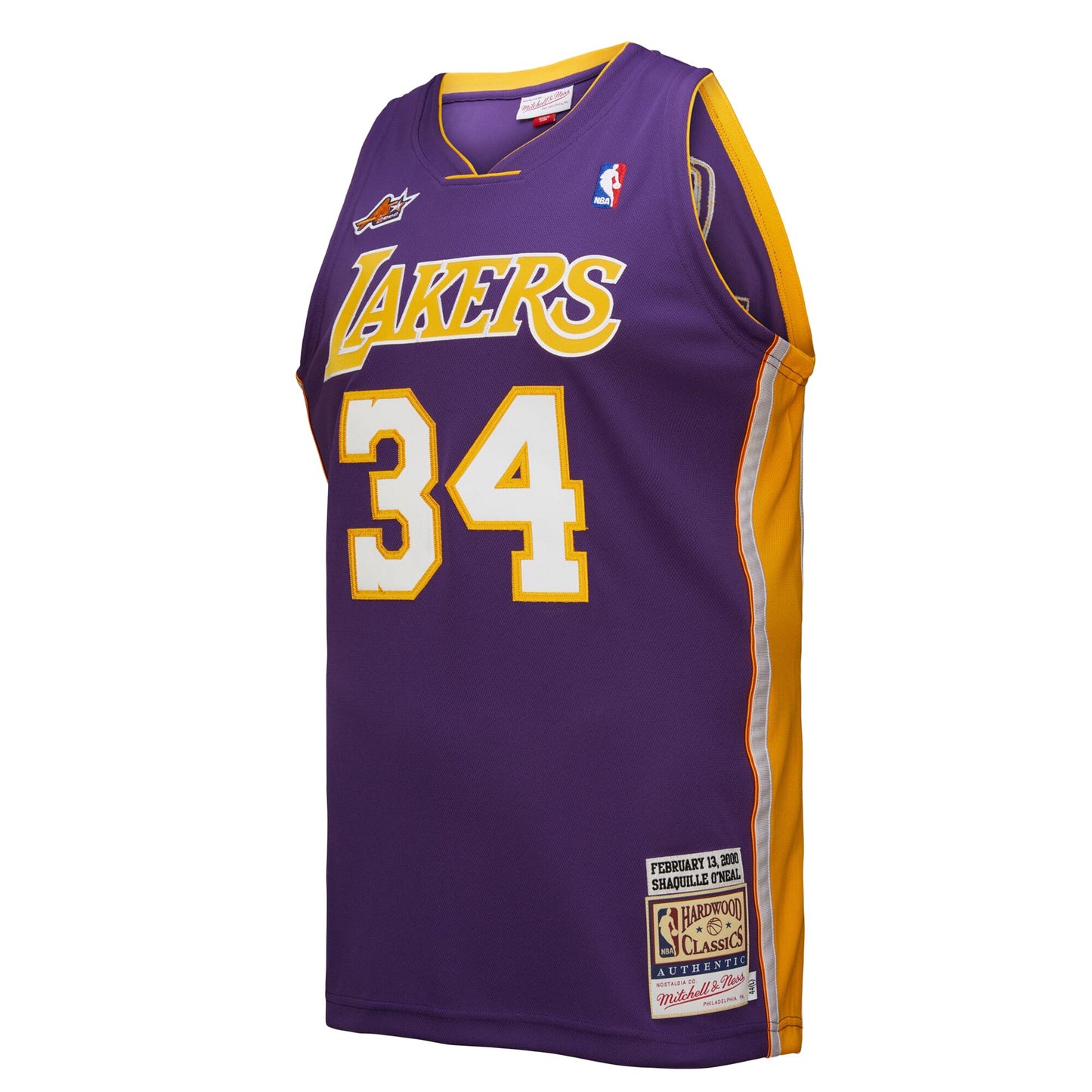 Men's Los Angeles Lakers Shaquille O'Neal Mitchell & Ness Purple 2000 NBA All-Star Game Authentic Jersey