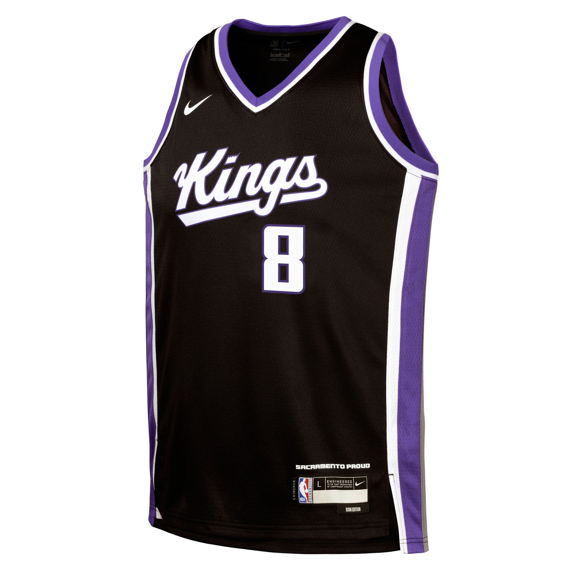Youth Sacramento Kings Zach LaVine Nike Black Swingman Jersey - Icon Edition
