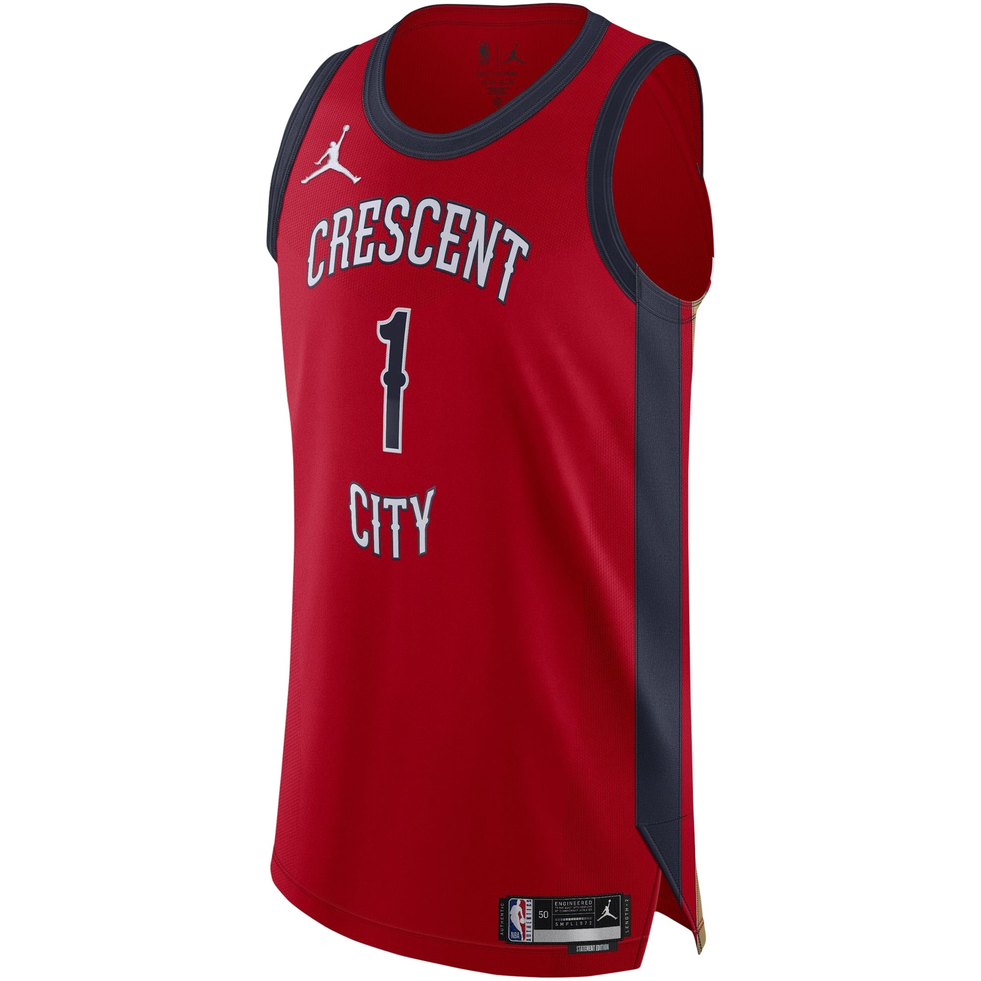 Men's New Orleans Pelicans Zion Williamson Jordan Brand Red Authentic Jersey - Statement Edition
