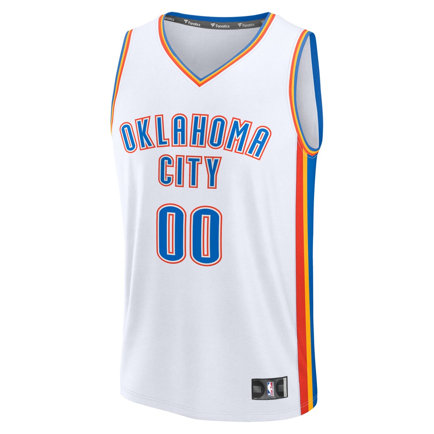 Men's Oklahoma City Thunder Fanatics White Fast Break Custom Jersey - Association Edition