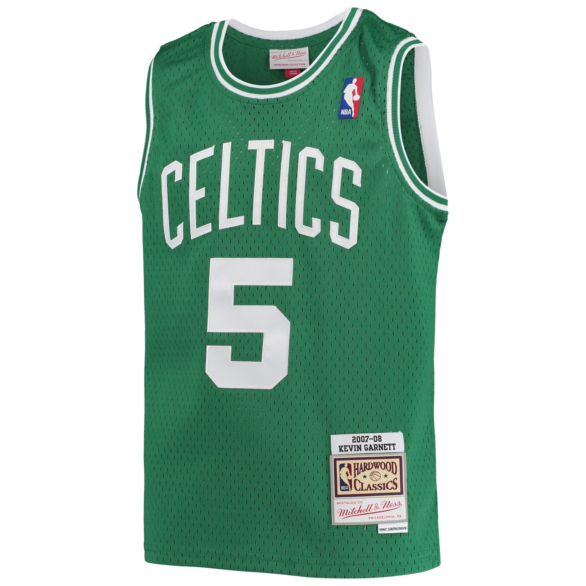 Youth Boston Celtics Kevin Garnett Mitchell & Ness Kelly Green 2007/08 Hardwood Classics Swingman Jersey