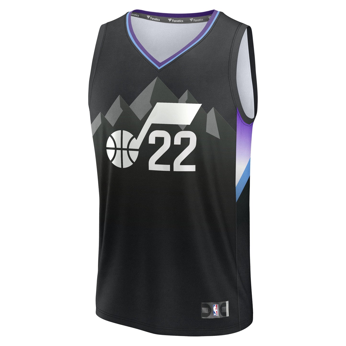 Youth Utah Jazz Darryn Peterson Fanatics Black Fast Break Replica Jersey - Statement Edition