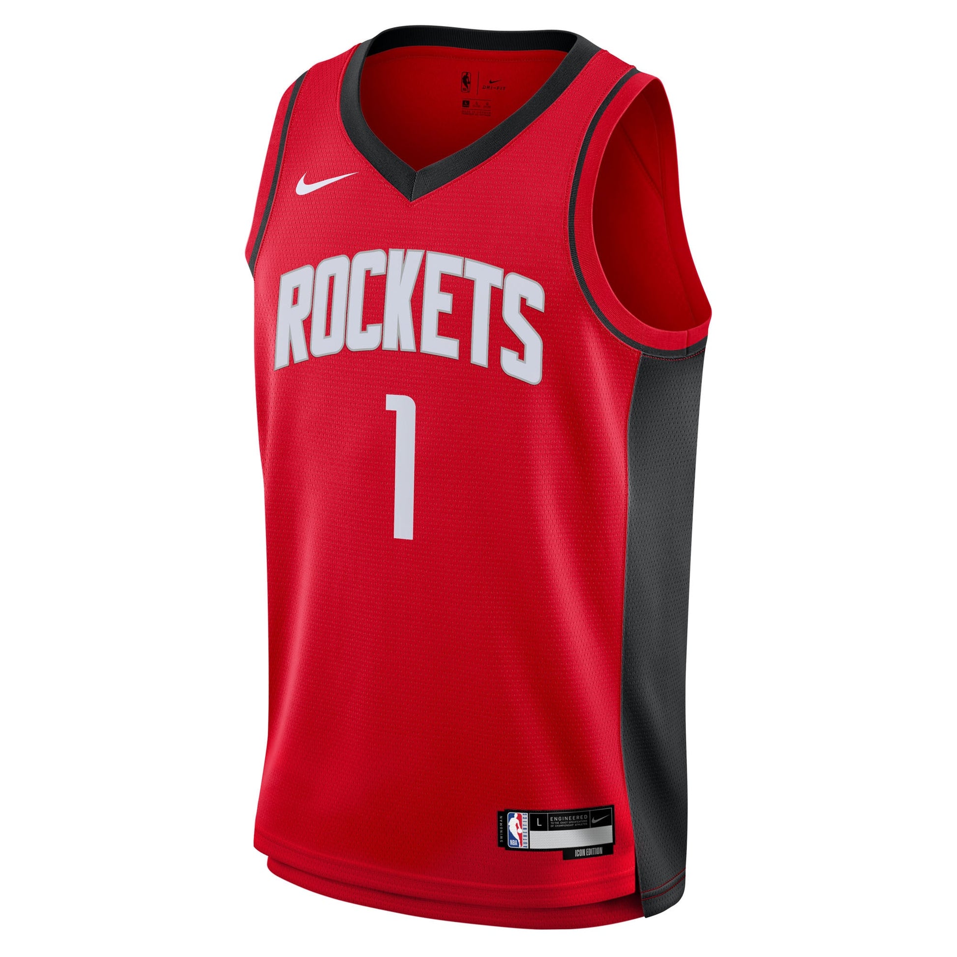 Youth Houston Rockets Amen Thompson Nike Red Swingman Jersey - Icon Edition