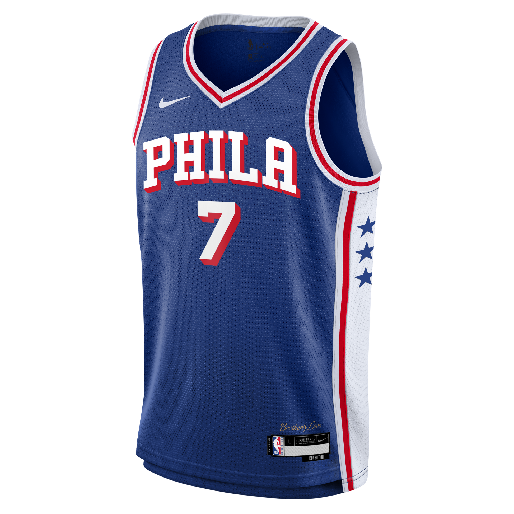 Youth Philadelphia 76ers Jaylen Brown Nike Royal Swingman Jersey - Icon Edition