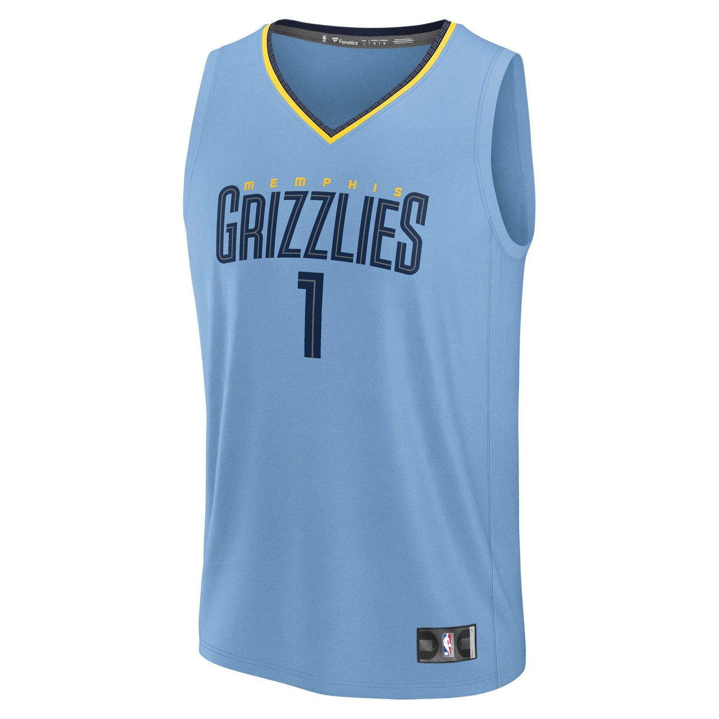 Men's Memphis Grizzlies Scotty Pippen Jr. Fanatics Light Blue Fast Break Replica Player Jersey - Statement Edition