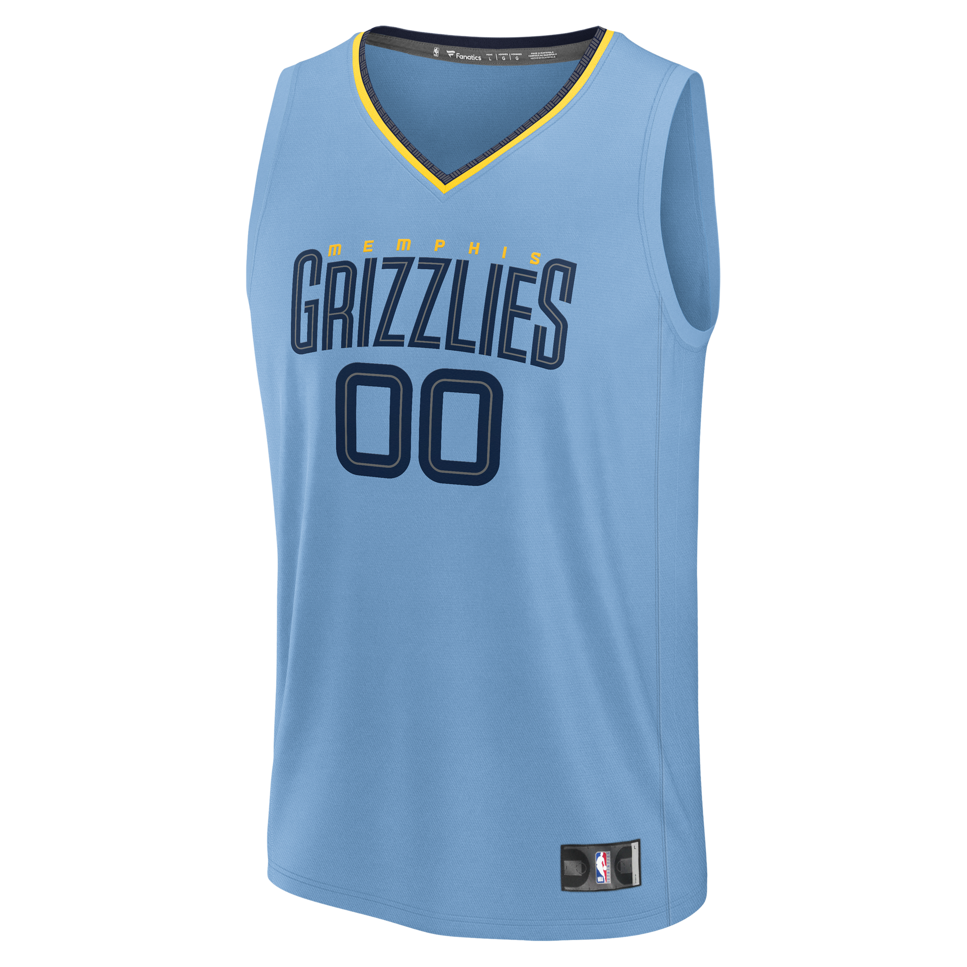 Youth Memphis Grizzlies Fanatics Light Blue Fast Break Custom Jersey - Statement Edition