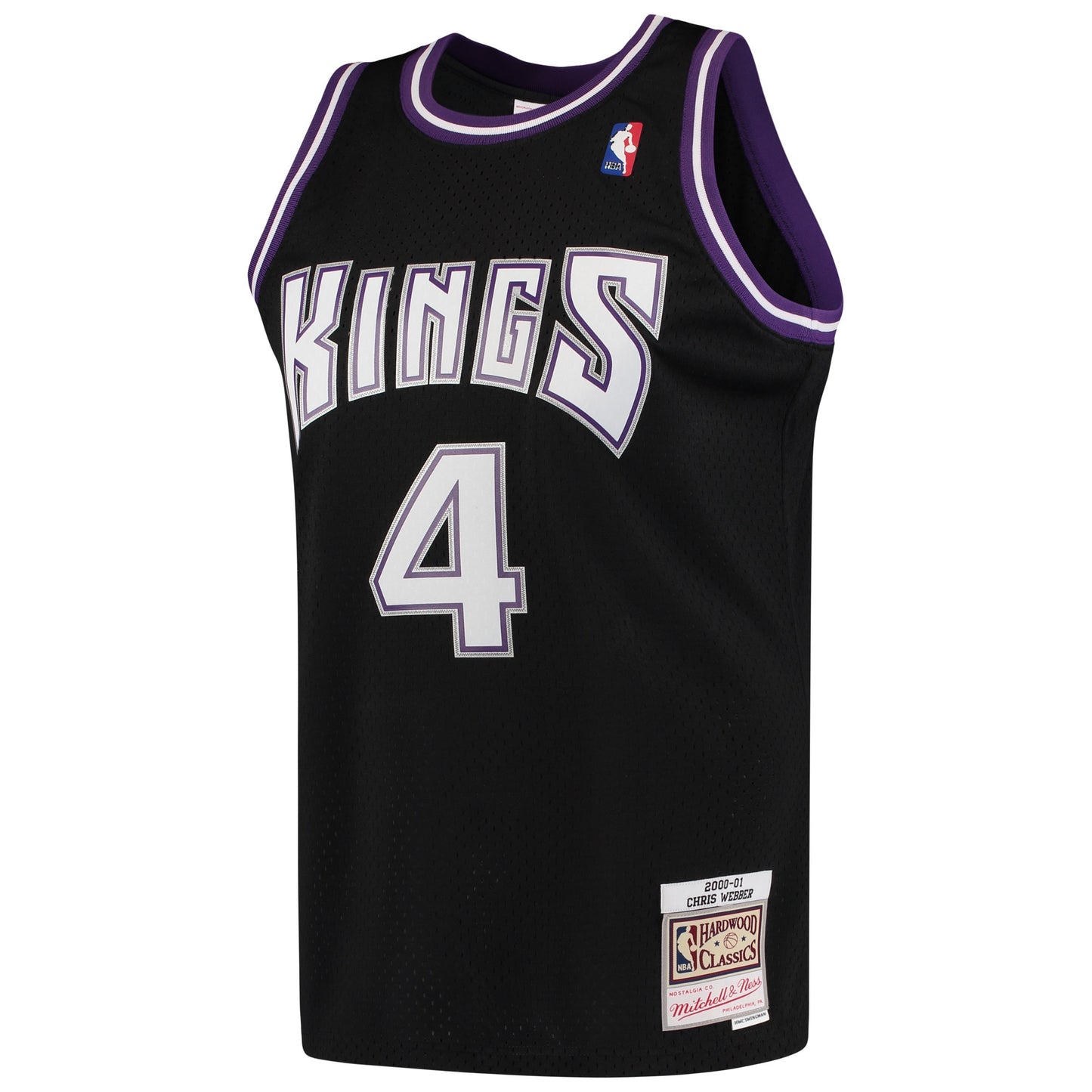 Men's Sacramento Kings Chris Webber Mitchell & Ness Black 2000/01 Hardwood Classics Swingman Jersey