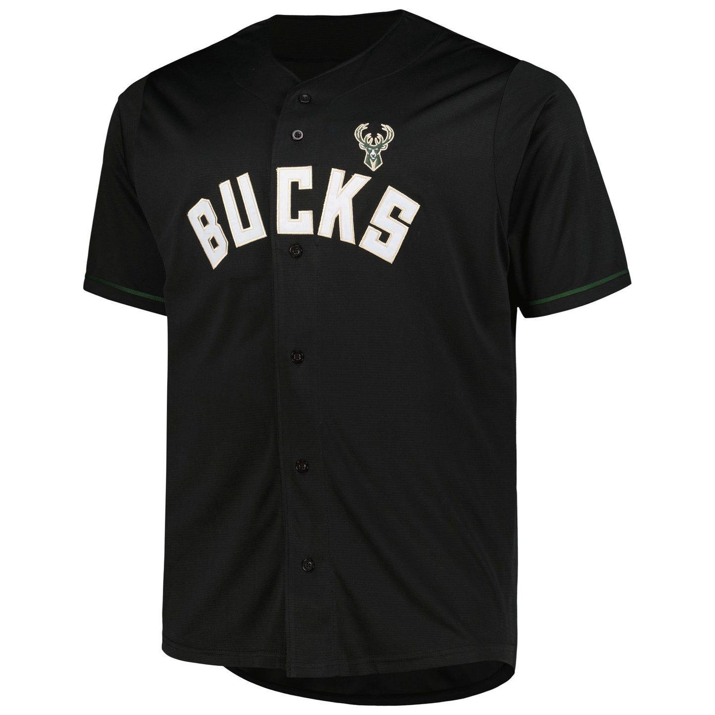 Men's Milwaukee Bucks Profile Black Big & Tall Pop Jersey