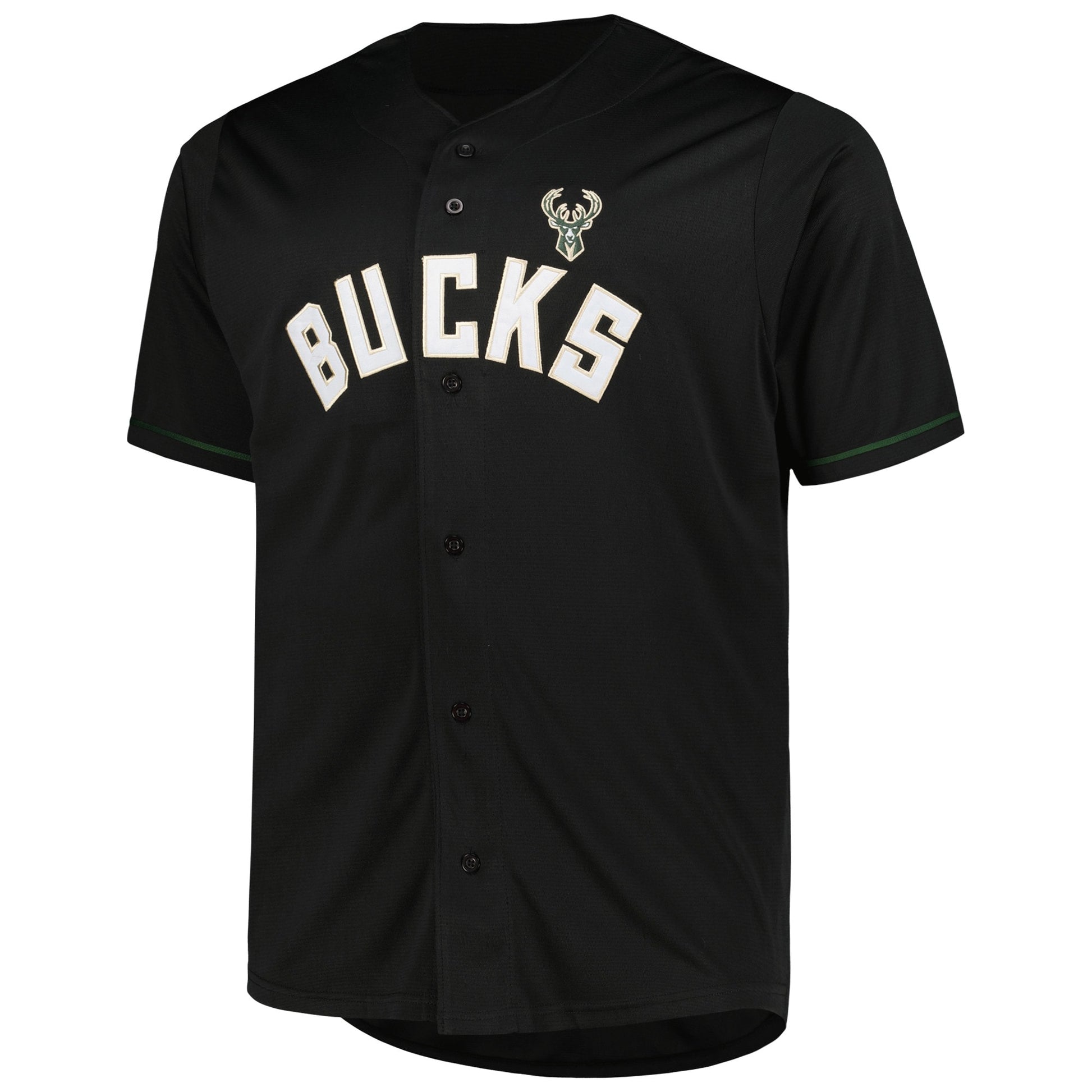 Men's Milwaukee Bucks Profile Black Big & Tall Pop Jersey