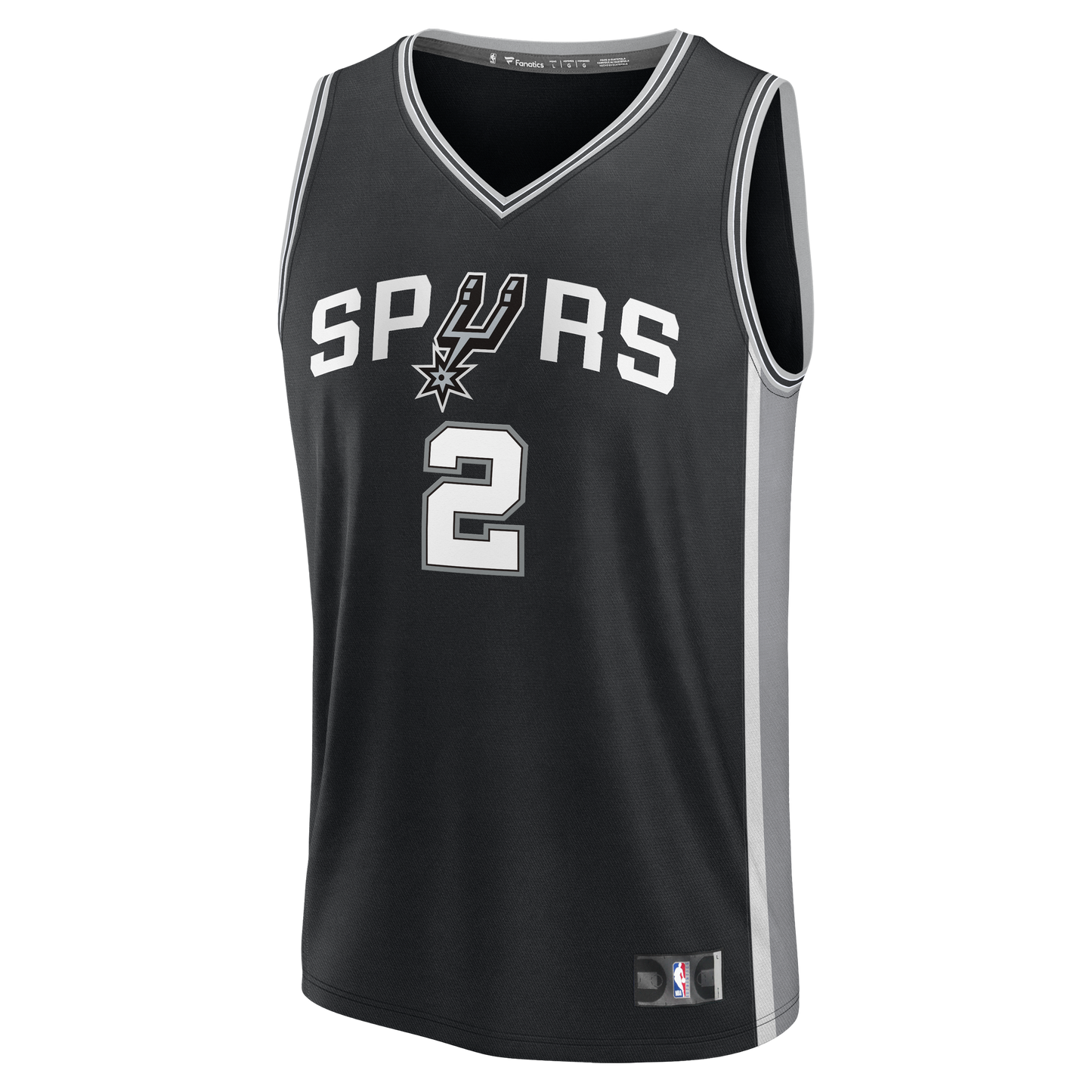 Men's San Antonio Spurs Dylan Harper Fanatics Black Fast Break Jersey - Icon Edition