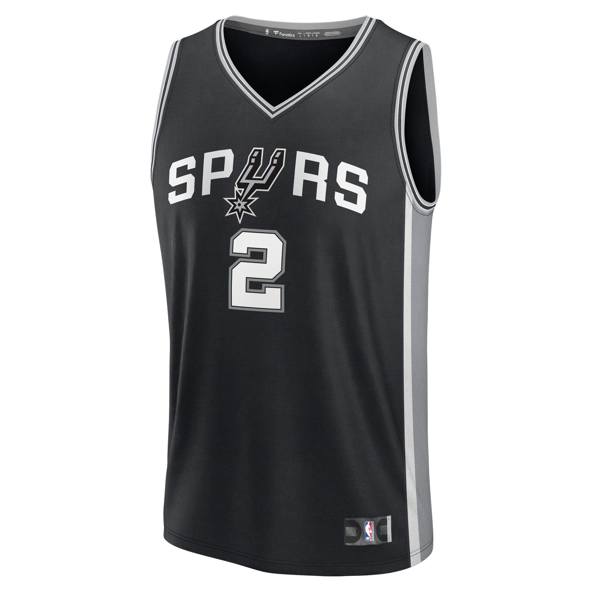 Men's San Antonio Spurs Dylan Harper Fanatics Black Fast Break Jersey - Icon Edition