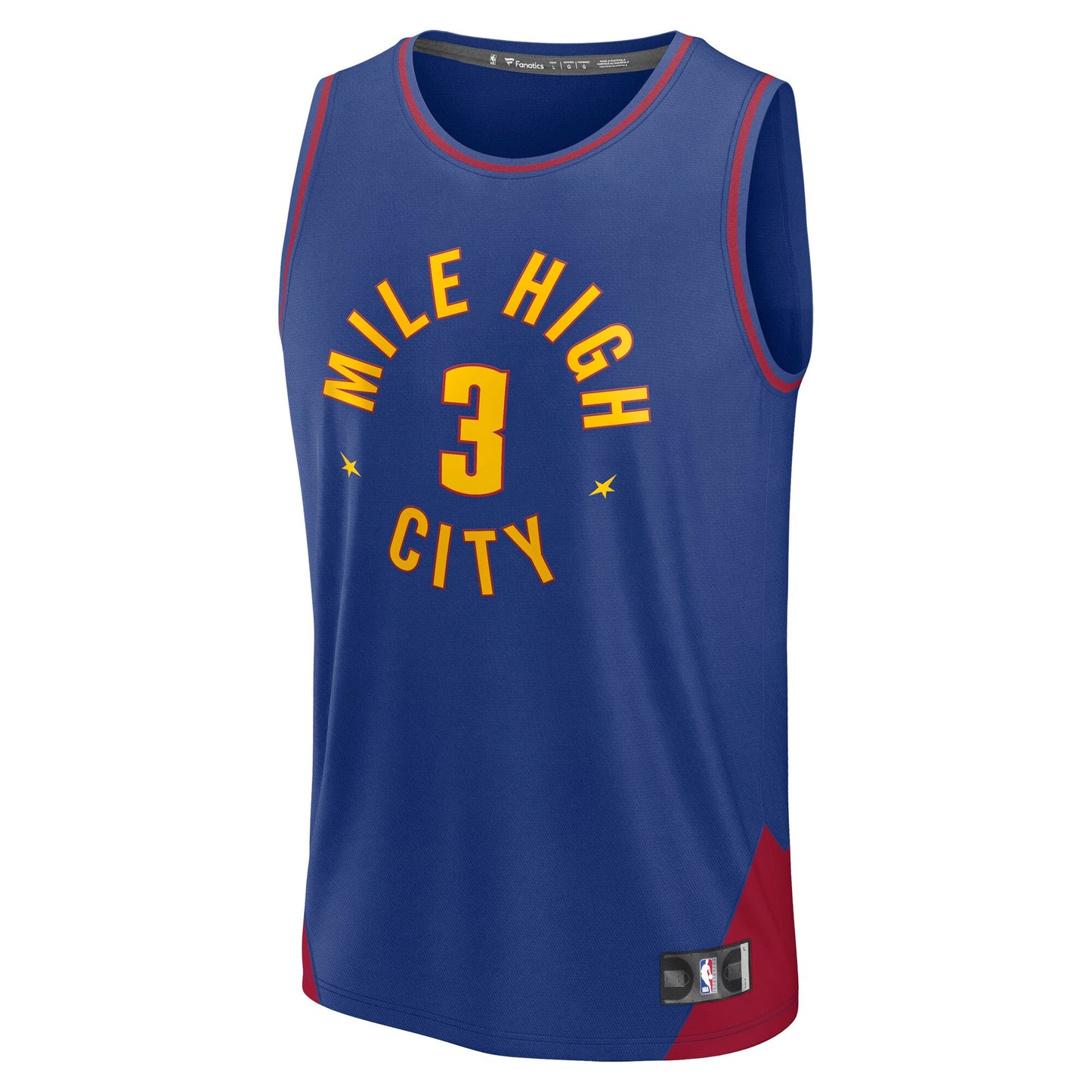 Men's Denver Nuggets Julian Strawther Fanatics Blue Fast Break Replica Player Jersey - Statement Edition