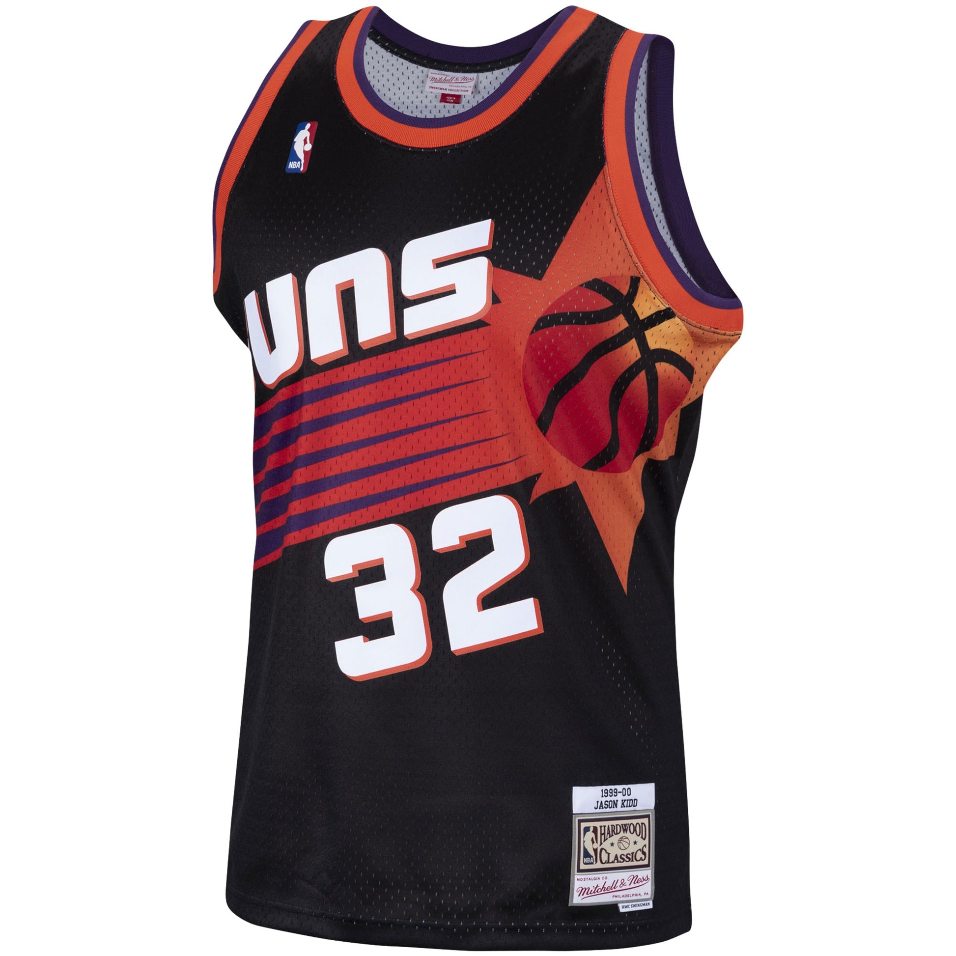 Men's Phoenix Suns Jason Kidd Mitchell & Ness Black Hardwood Classics Swingman Jersey