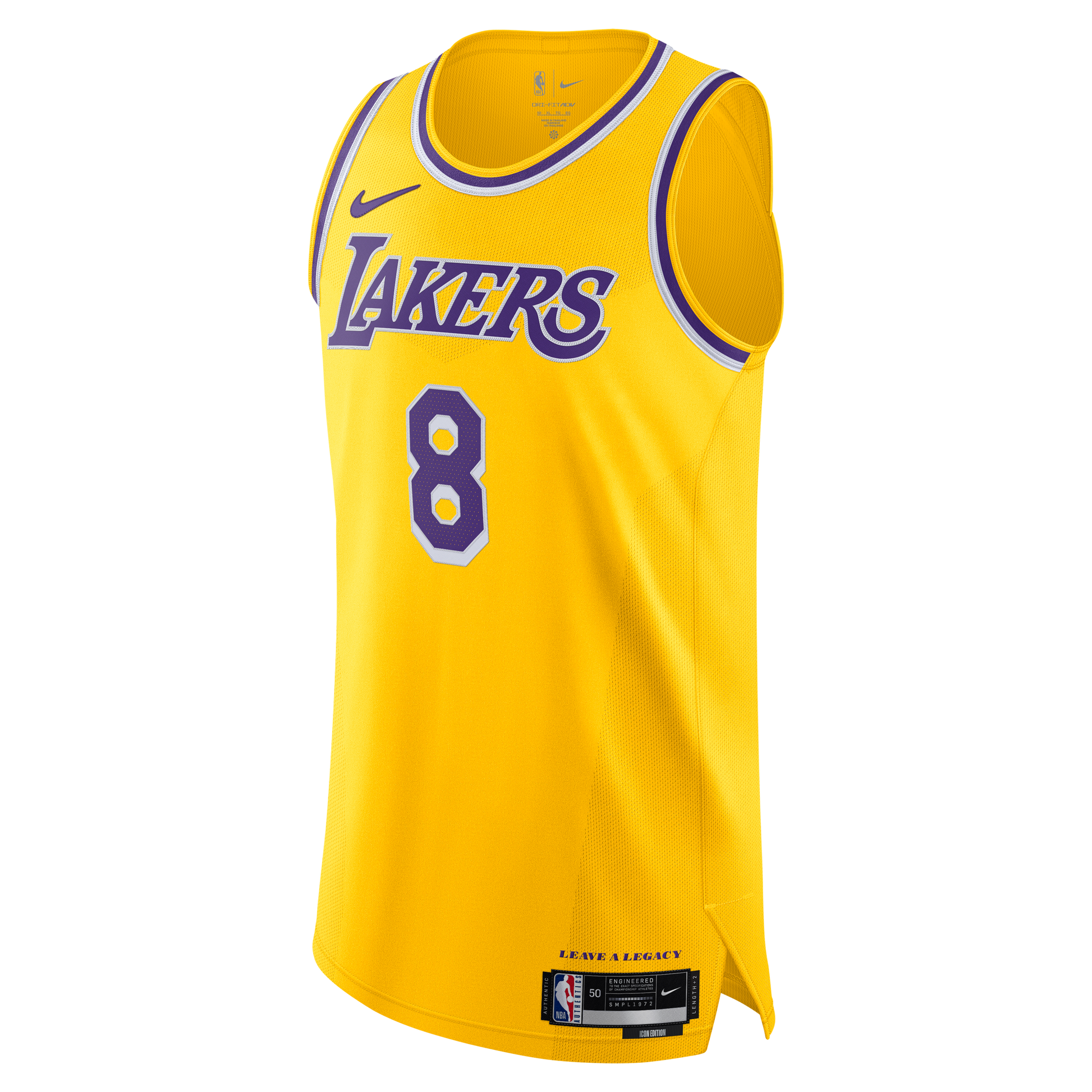 Men's Los Angeles Lakers Kobe Bryant Nike Gold 'Leave A Legacy' Authentic Jersey - Icon Edition