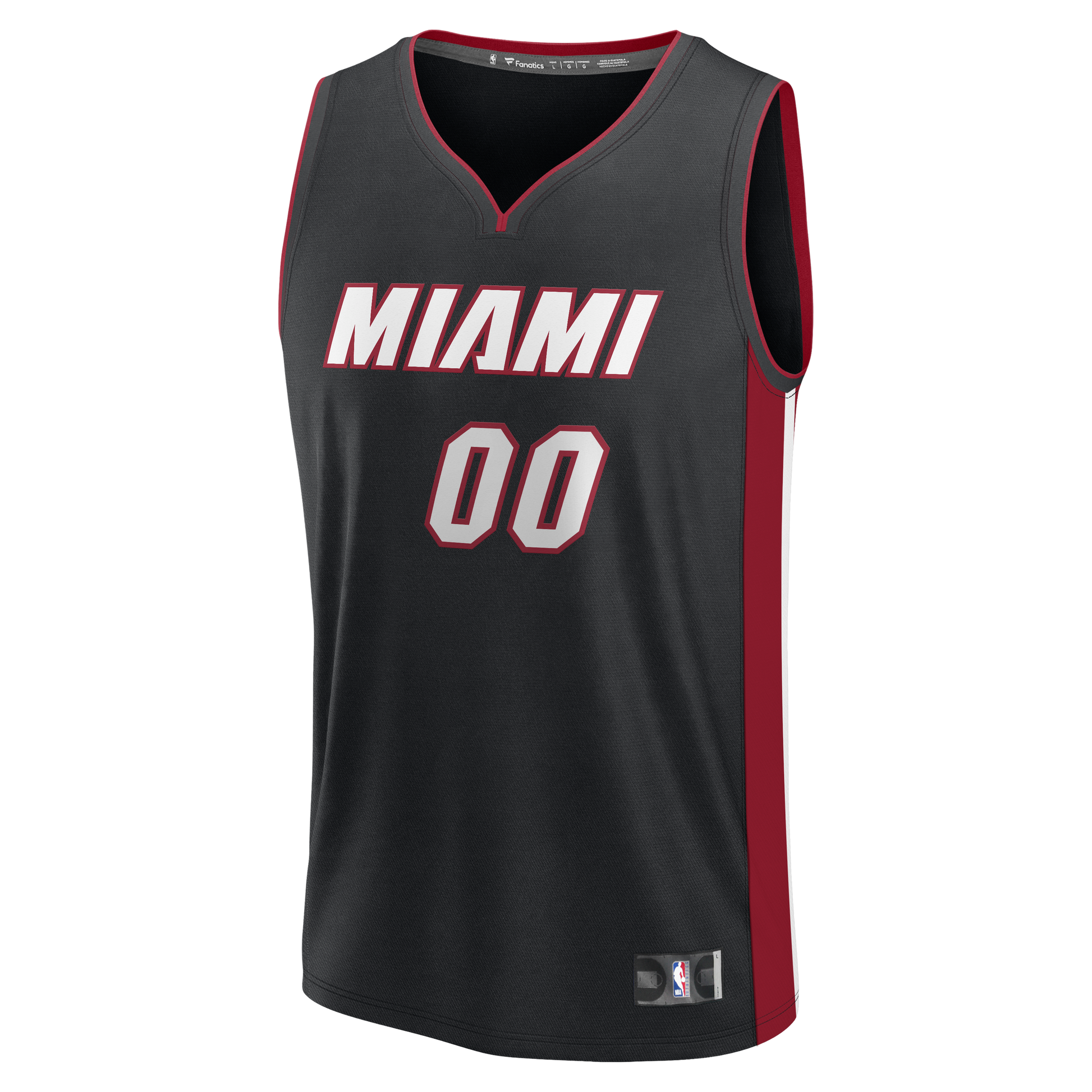 Men's Miami Heat  Fanatics Black Fast Break Custom Jersey - Icon Edition