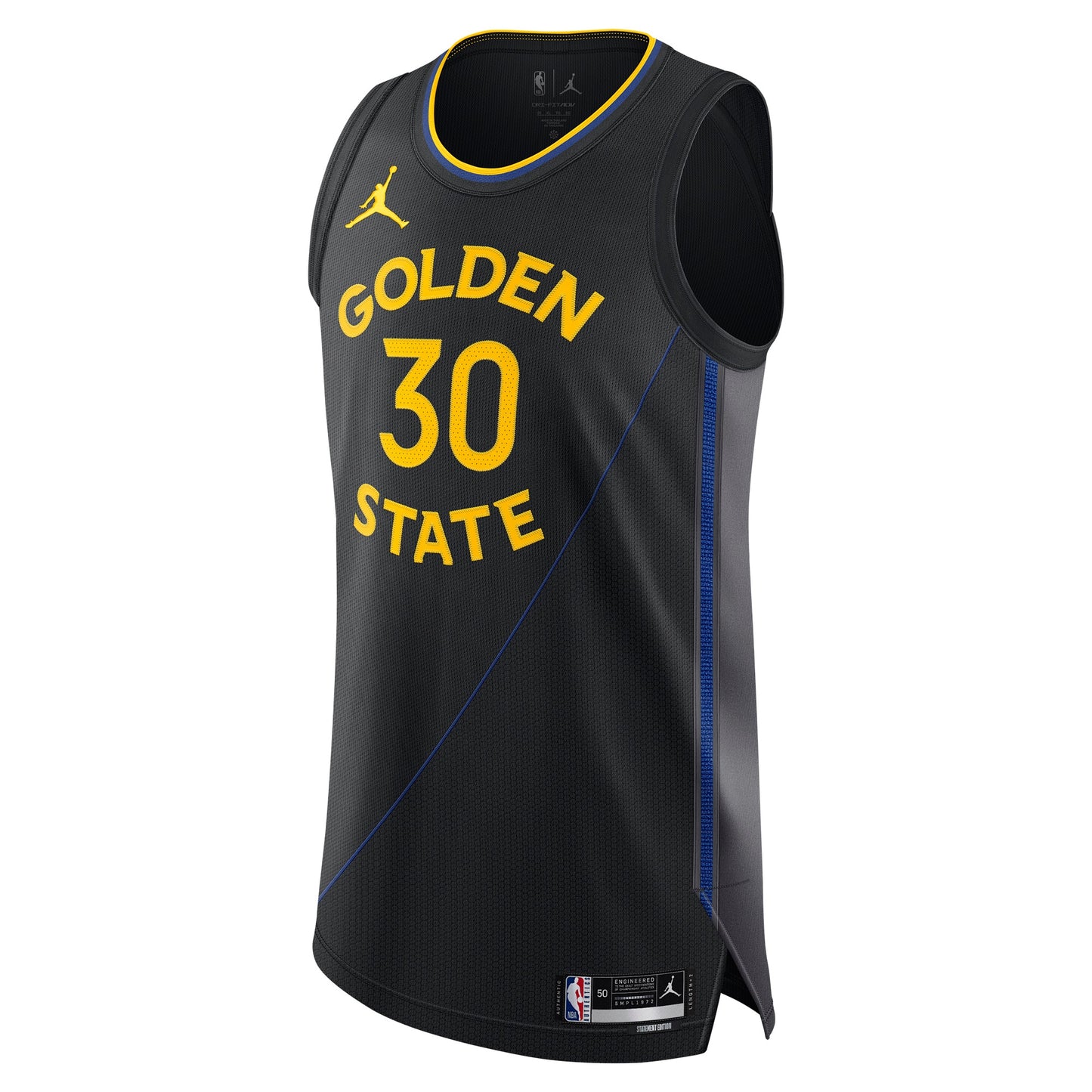 Men's Golden State Warriors Stephen Curry Jordan Brand Black 2024/25 Authentic Jersey - Statement Edition