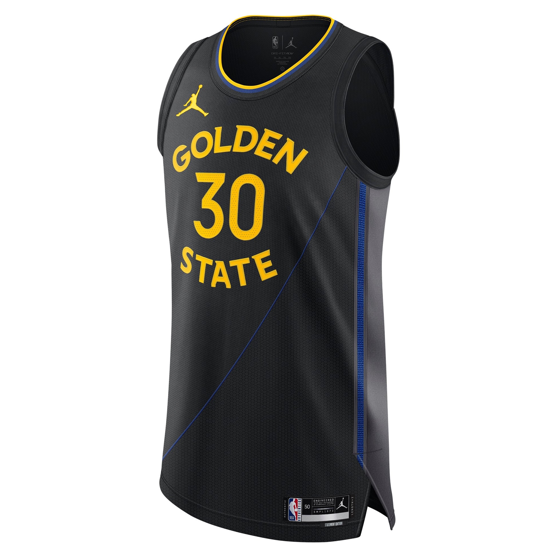 Men's Golden State Warriors Stephen Curry Jordan Brand Black 2024/25 Authentic Jersey - Statement Edition