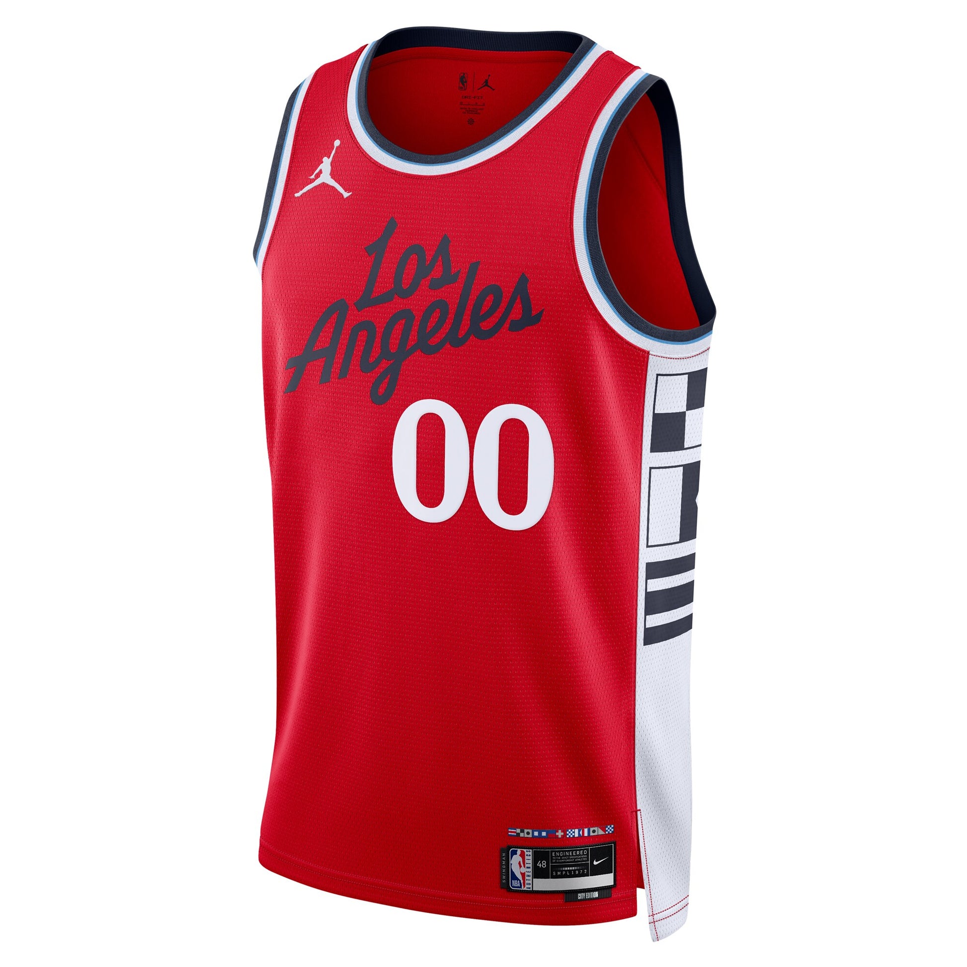 Unisex LA Clippers  Jordan Brand Red 2024/25 Custom Swingman Jersey - Statement Edition
