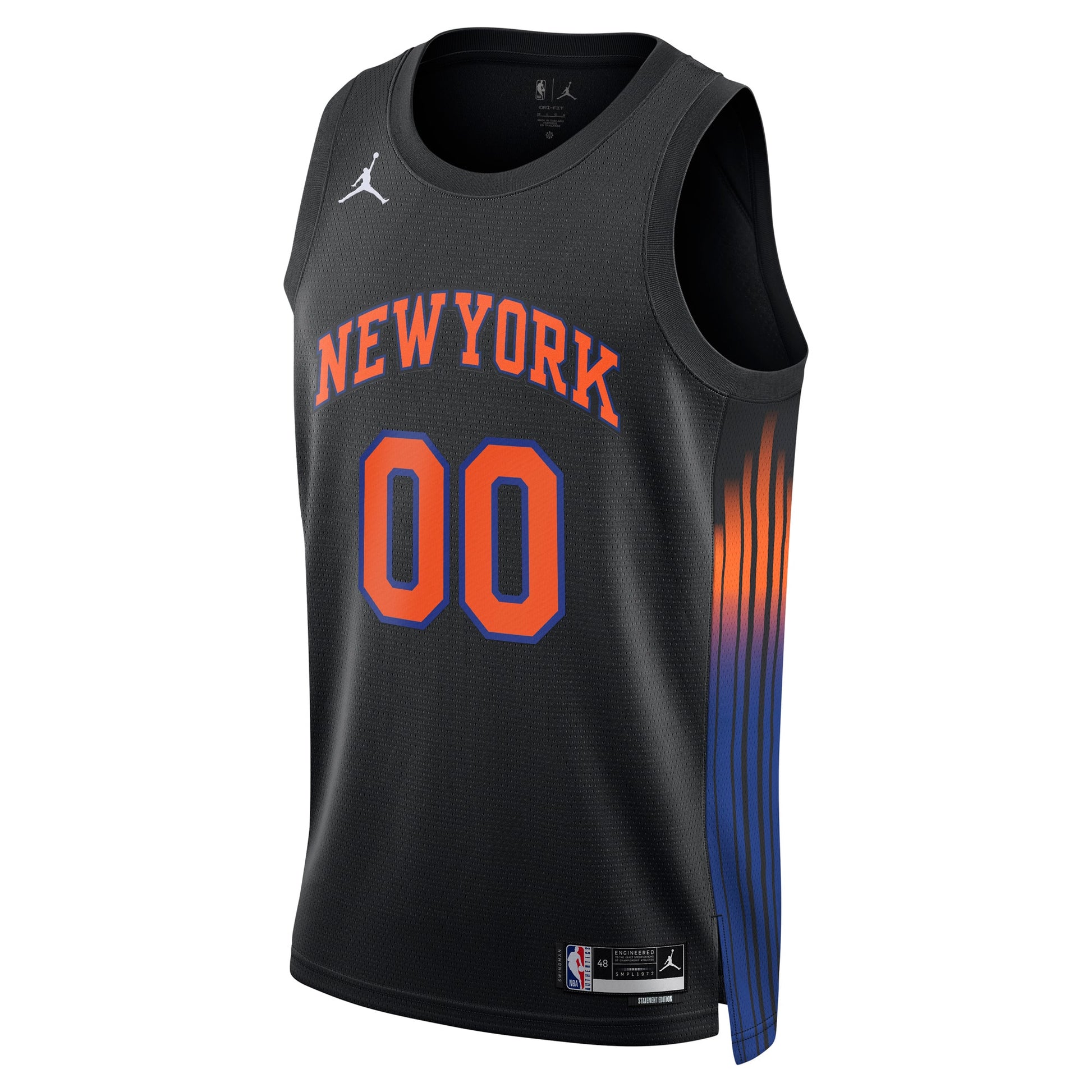 Unisex New York Knicks Jordan Brand Black Swingman Custom Jersey - Statement Edition
