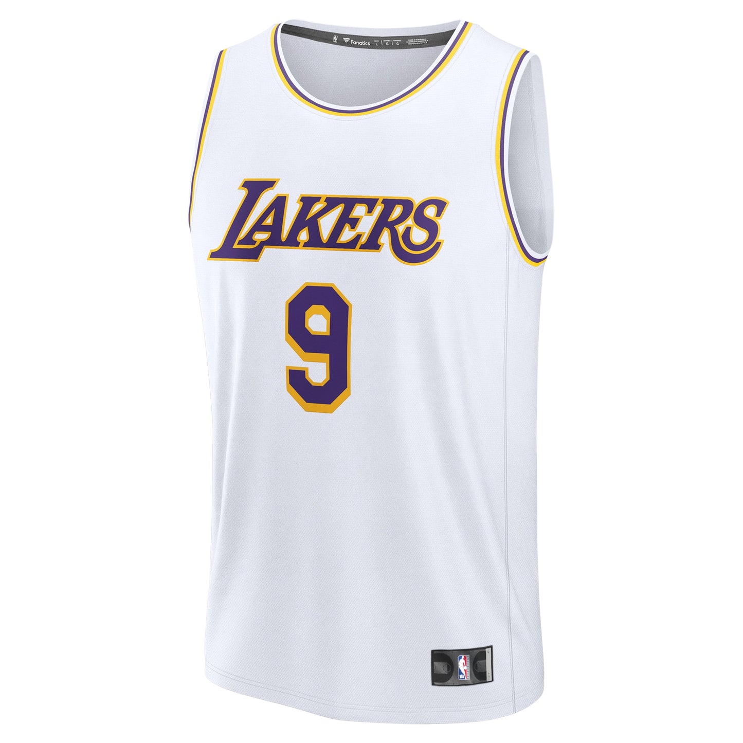 Men's Los Angeles Lakers Bronny James Fanatics White Fast Break Replica Player Jersey - Association Edition