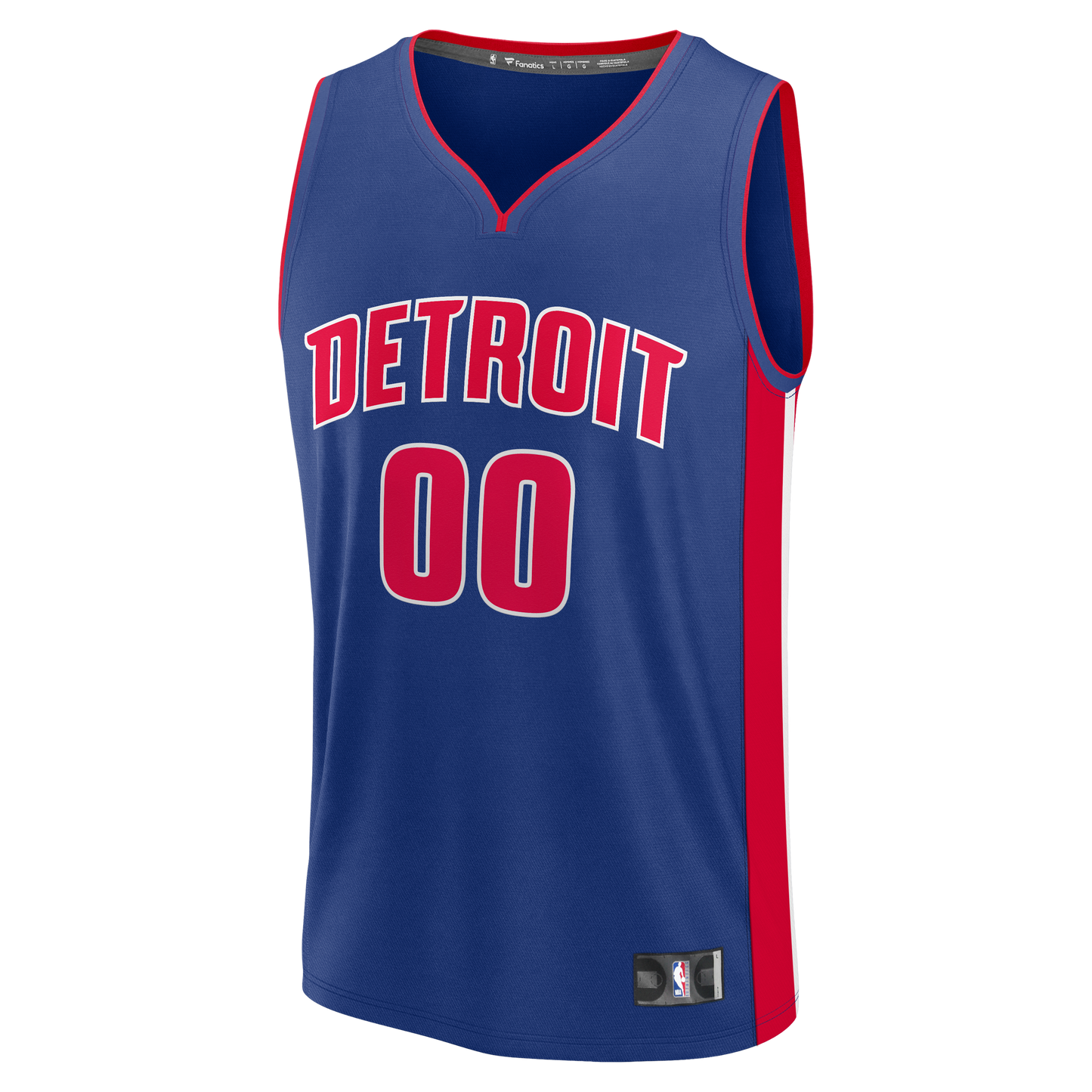 Men's Detroit Pistons  Fanatics Blue Fast Break Custom Jersey - Icon Edition
