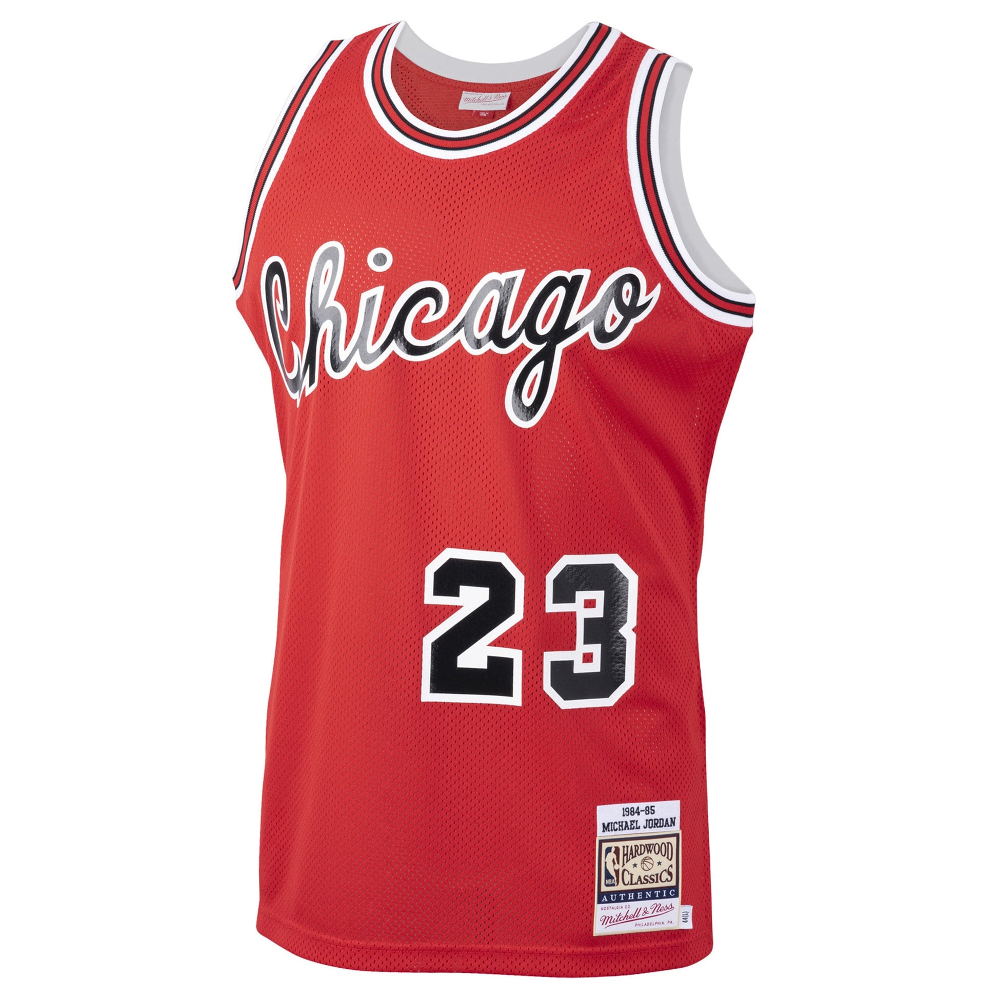 Men's Chicago Bulls Michael Jordan Mitchell & Ness Red 1984/85 Hardwood Classics Rookie Authentic Jersey