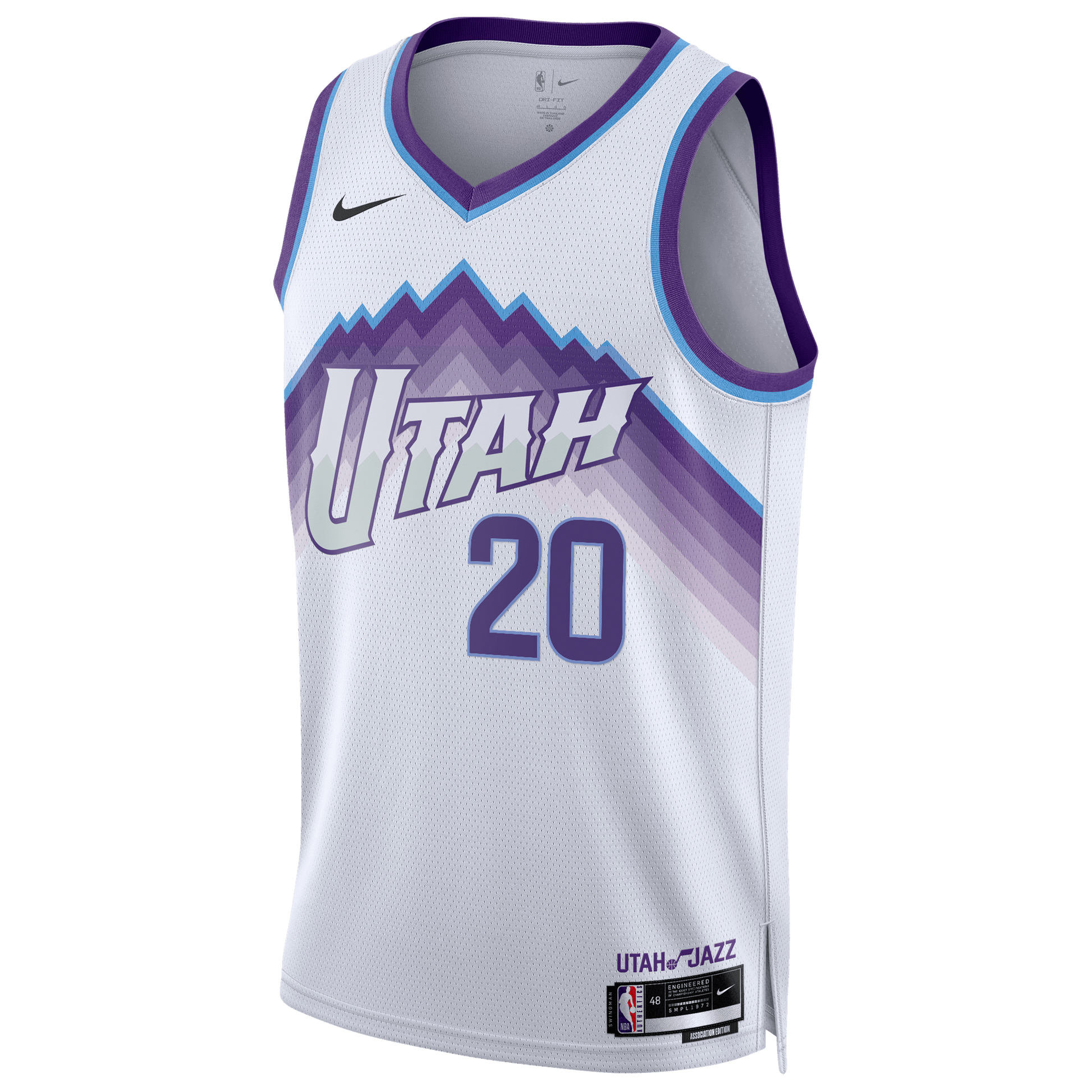 Unisex Utah Jazz Jaren Jackson Jr. Nike White Swingman Jersey - Association Edition