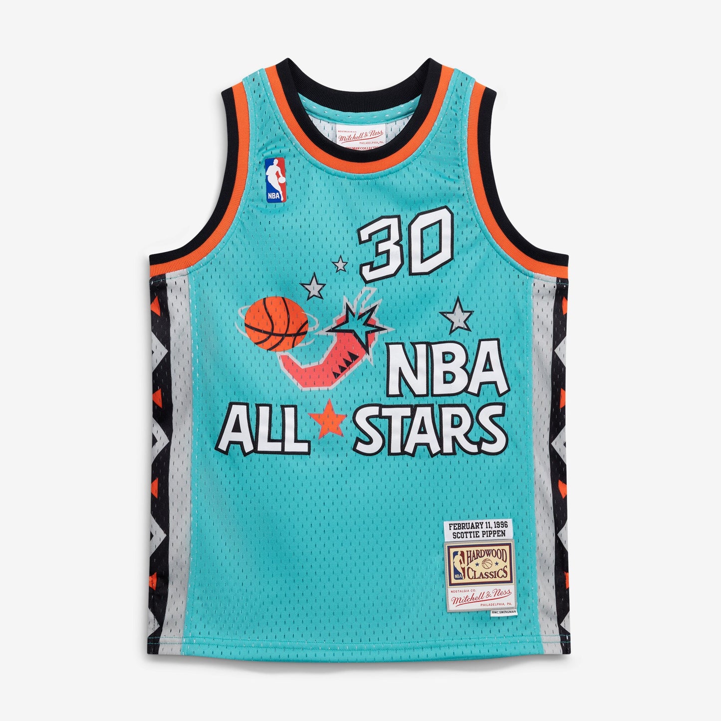 Youth 1996 NBA All-Star Game Scottie Pippen Mitchell & Ness Teal Hardwood Classics Swingman Jersey