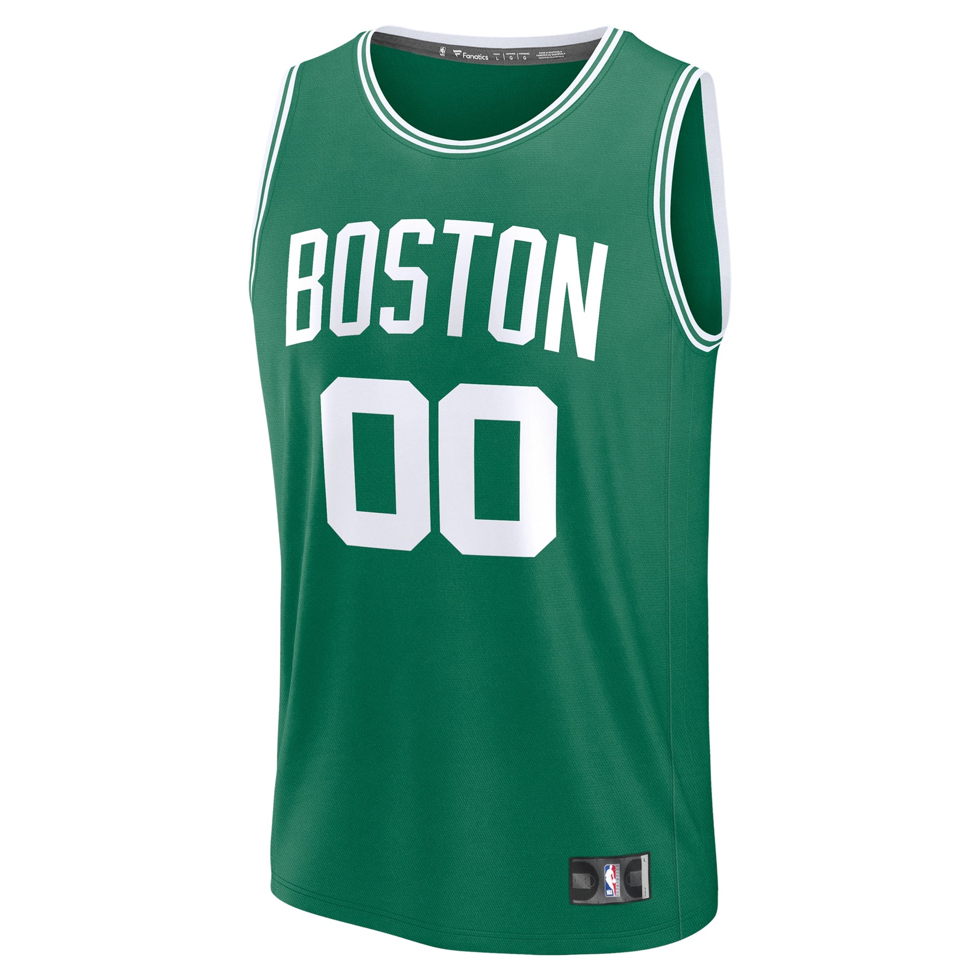 Youth Boston Celtics Fanatics Kelly Green Fast Break Custom Replica Jersey - Icon Edition