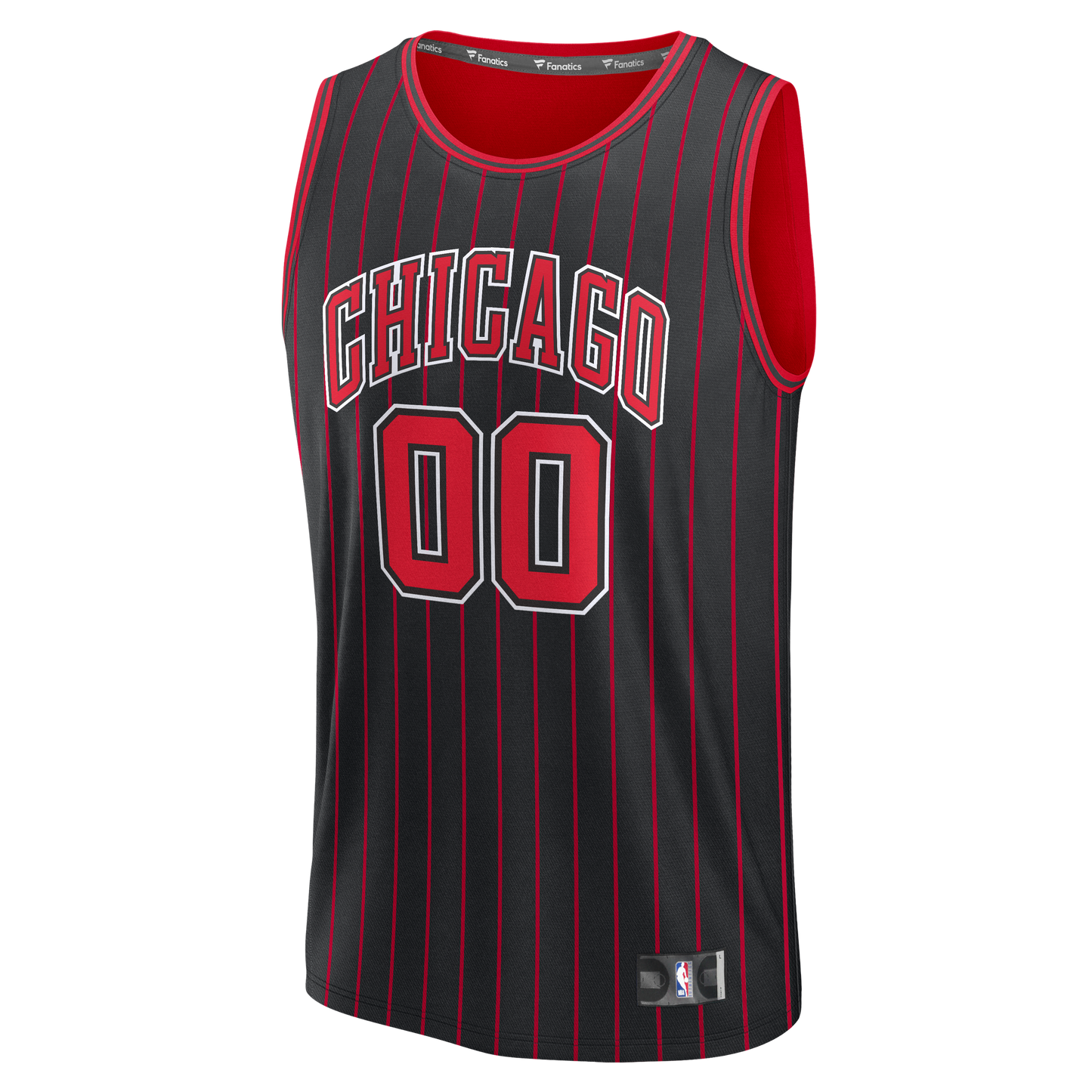 Men's Chicago Bulls  Fanatics Black Fast Break Custom Jersey - Icon Edition