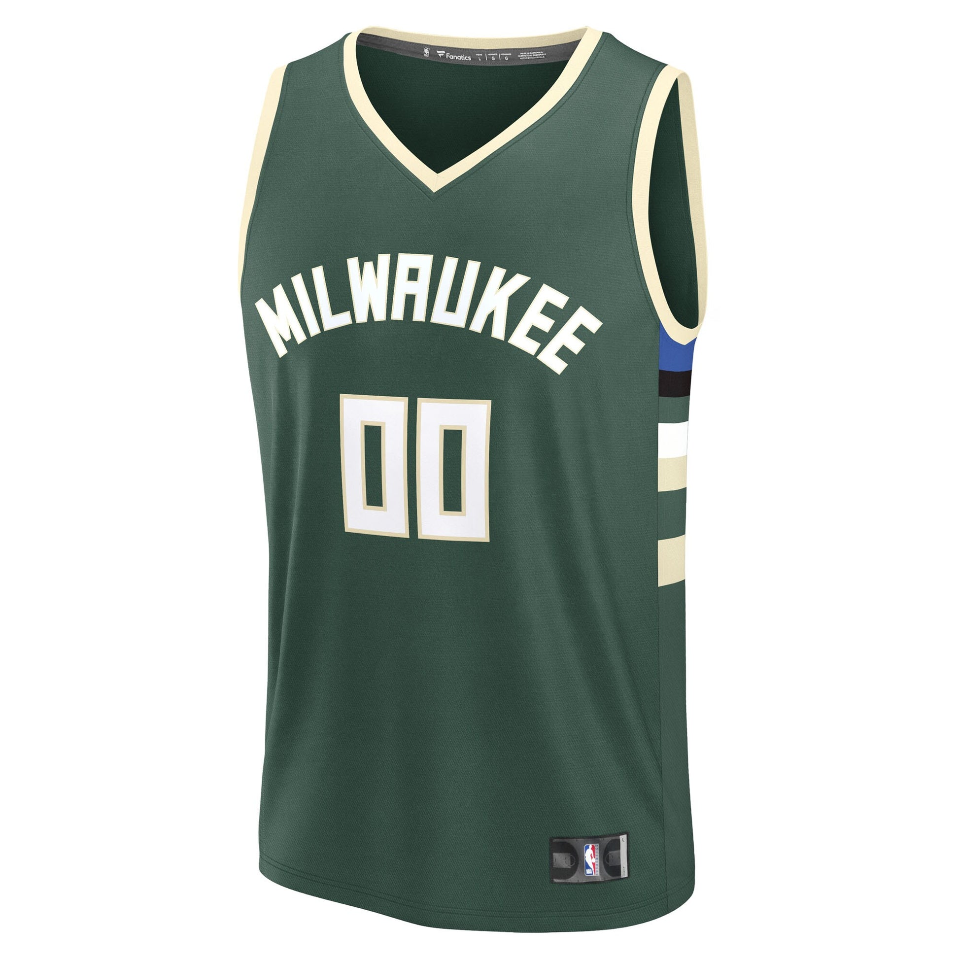 Men's Milwaukee Bucks Fanatics Green Fast Break Custom Jersey - Icon Edition