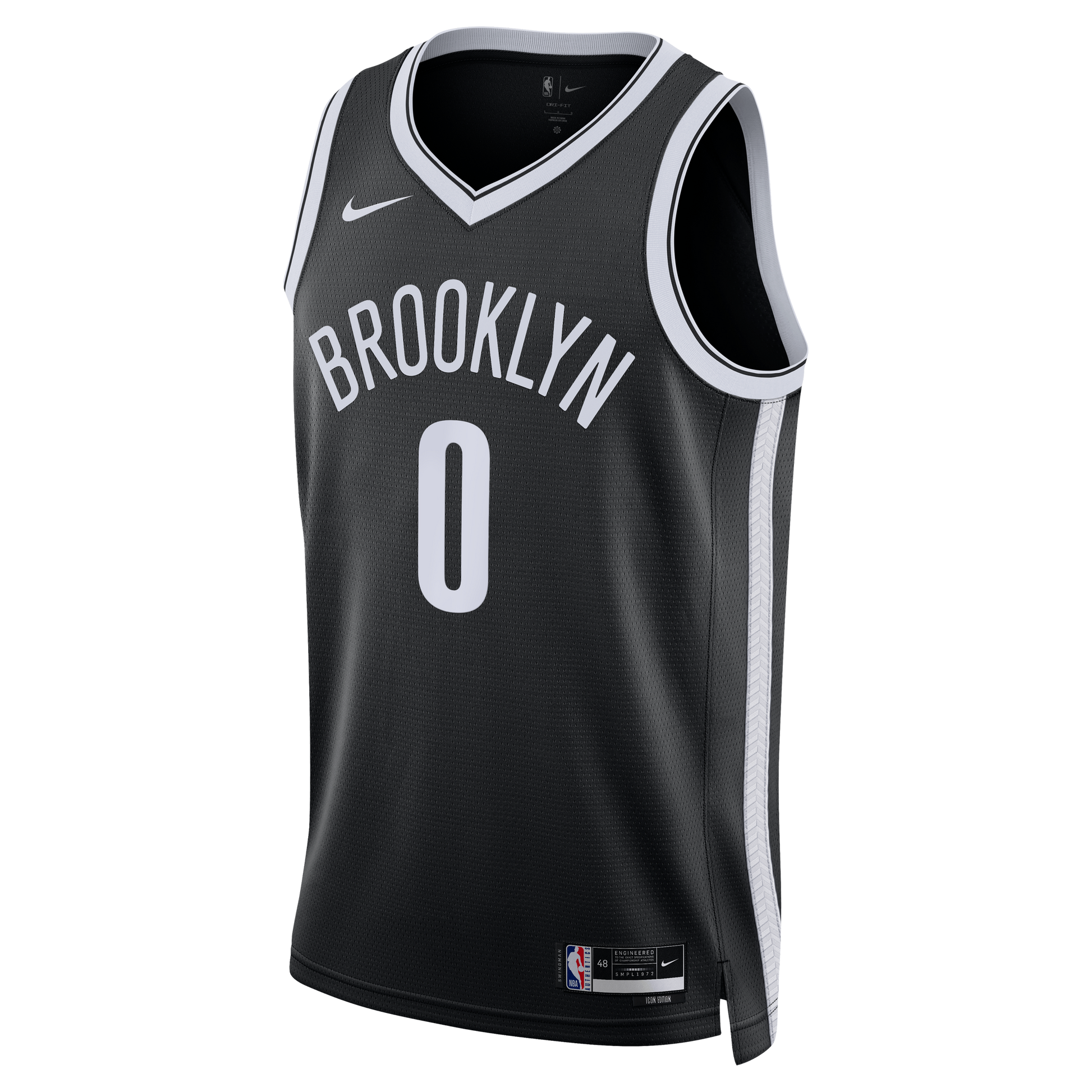 Youth Brooklyn Nets Mikel Brown Jr. Nike Black Swingman Jersey - Icon Edition