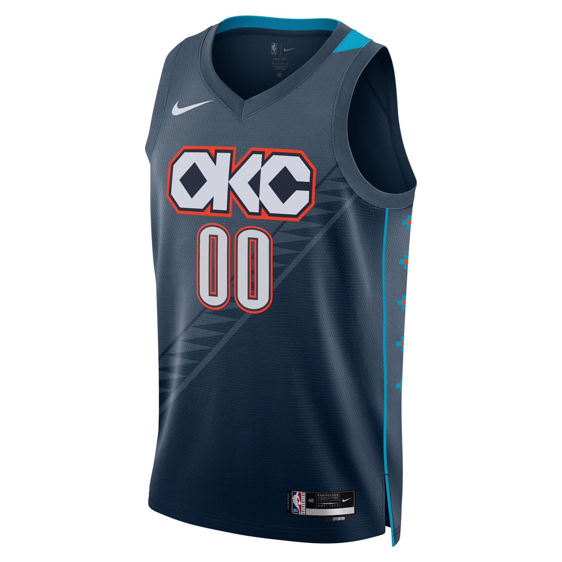 Unisex Oklahoma City Thunder Nike Blue 2025/26 City Edition Swingman Custom Jersey