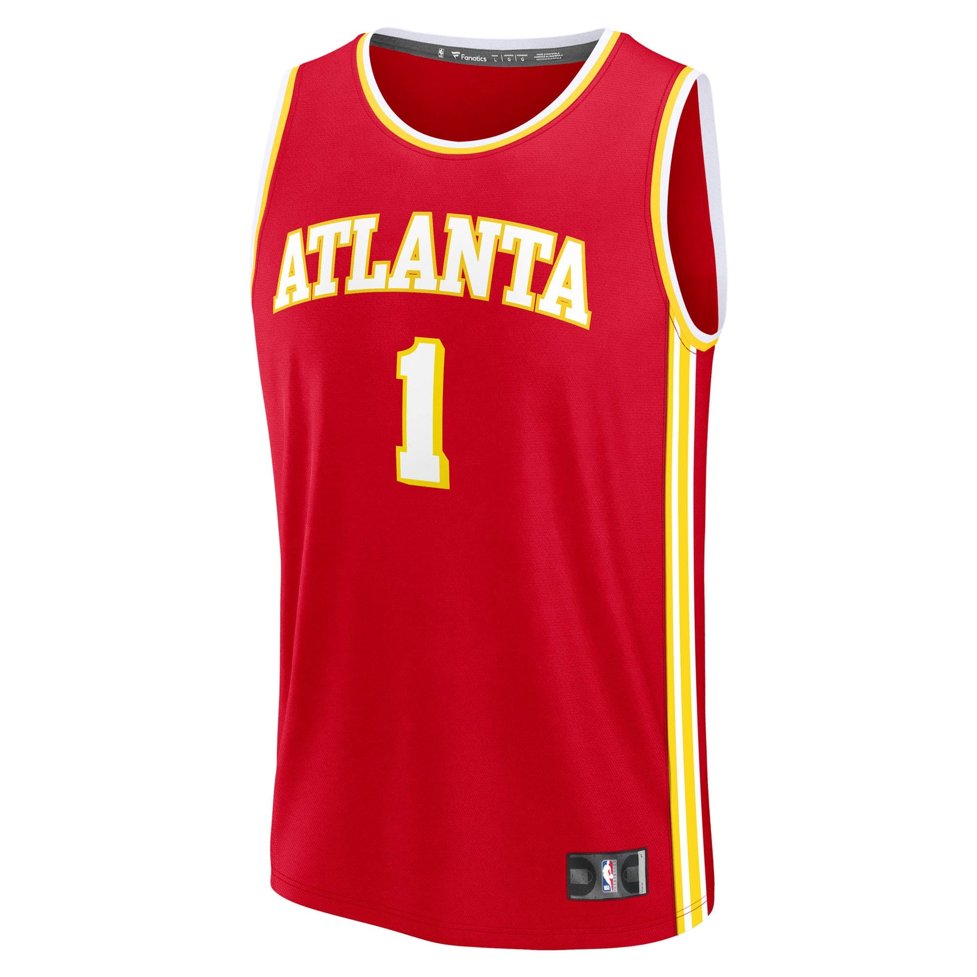 Men's Atlanta Hawks Jalen Johnson Fanatics Red Fast Break Replica Jersey - Icon Edition