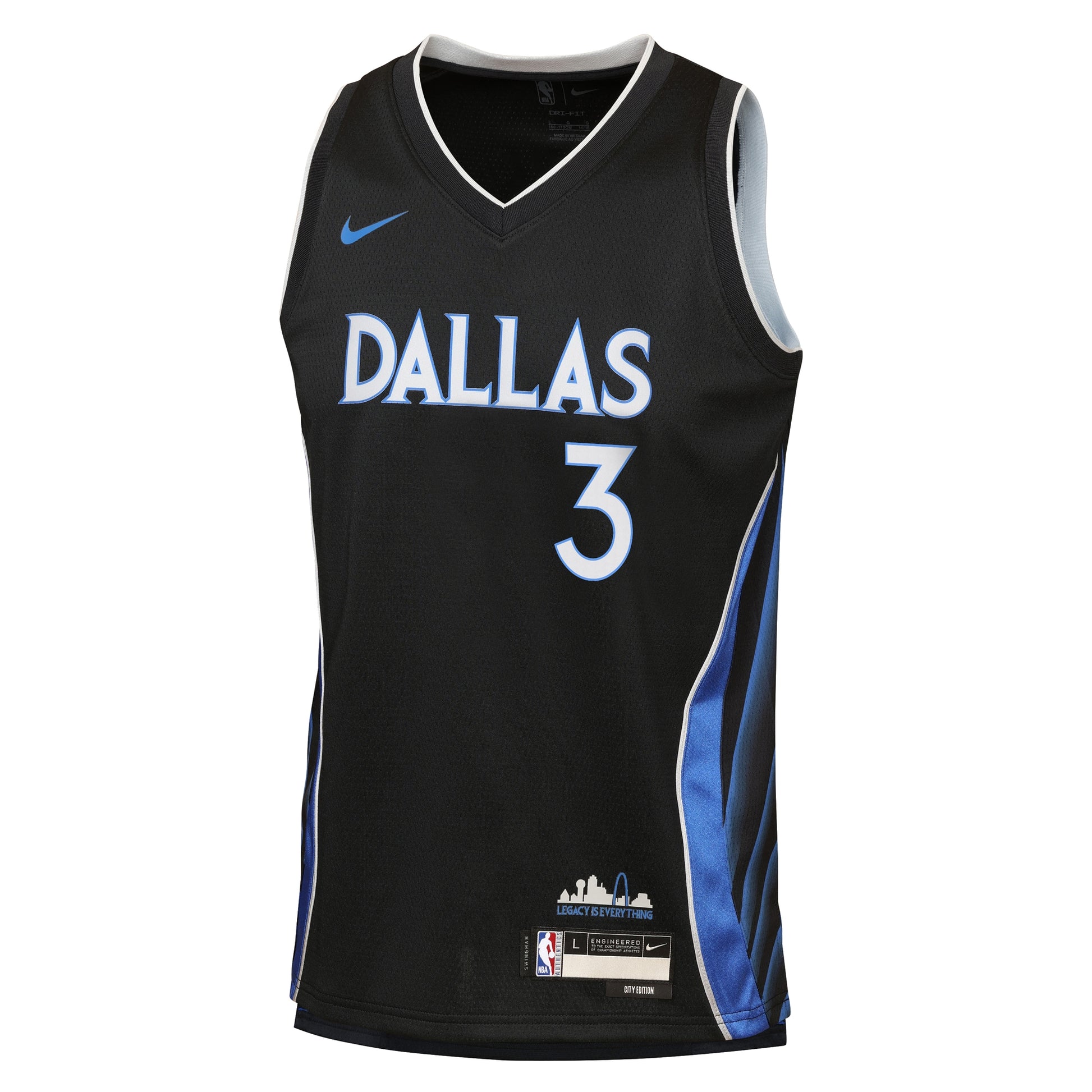 Youth Dallas Mavericks Anthony Davis Nike Black 2025/26 City Edition Swingman Jersey