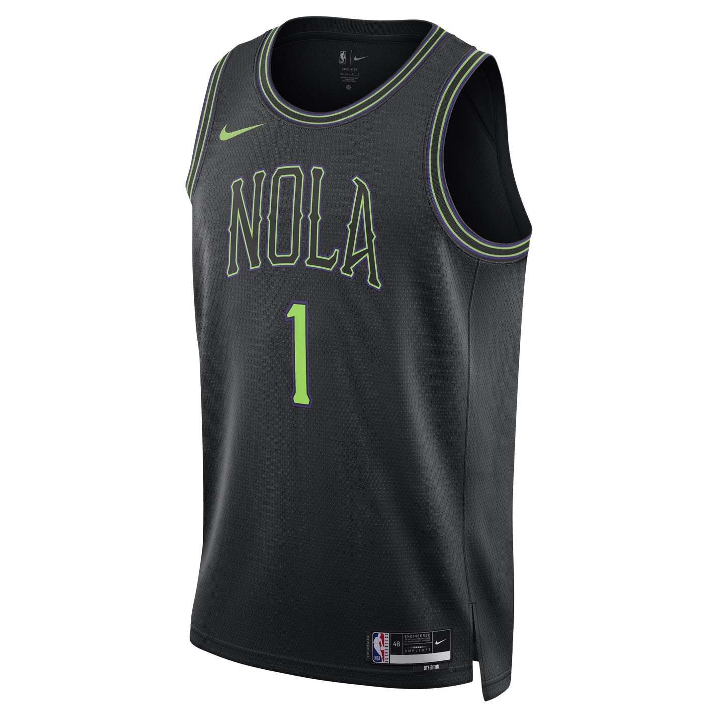 Unisex New Orleans Pelicans Zion Williamson Nike Black 2025/26 Swingman Jersey - City Edition