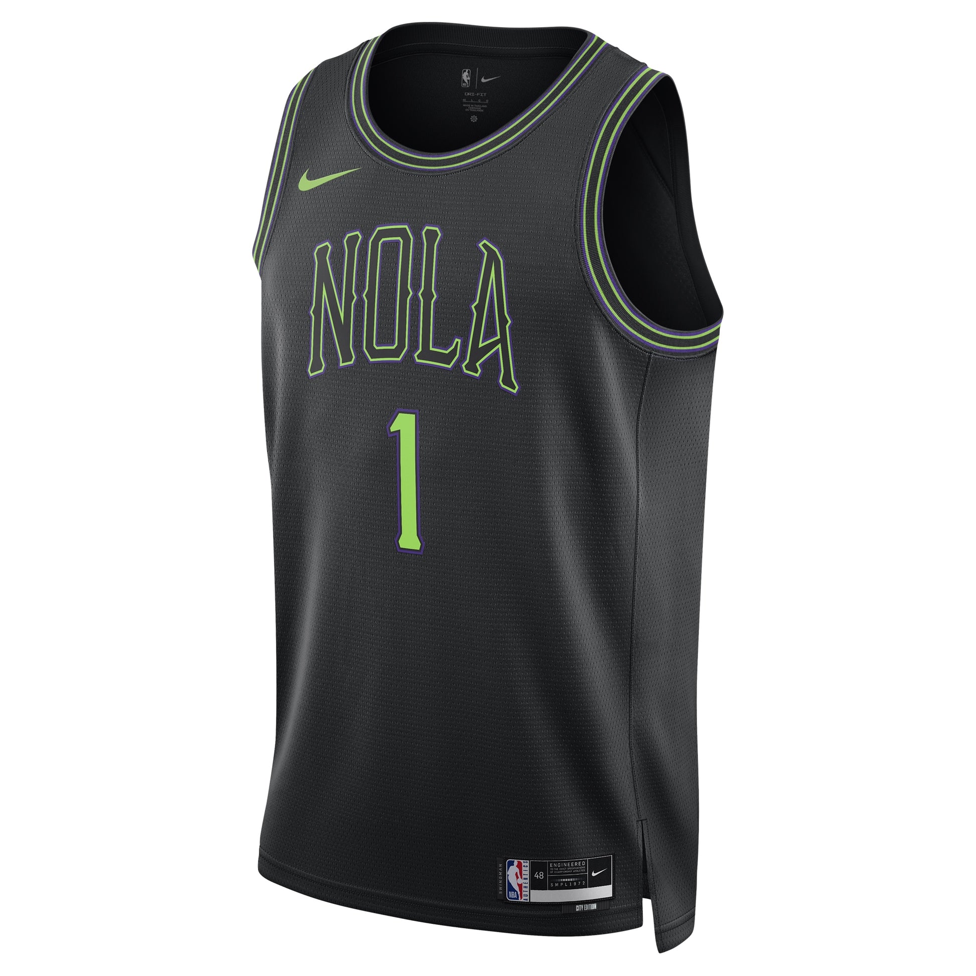 Unisex New Orleans Pelicans Zion Williamson Nike Black 2025/26 Swingman Jersey - City Edition